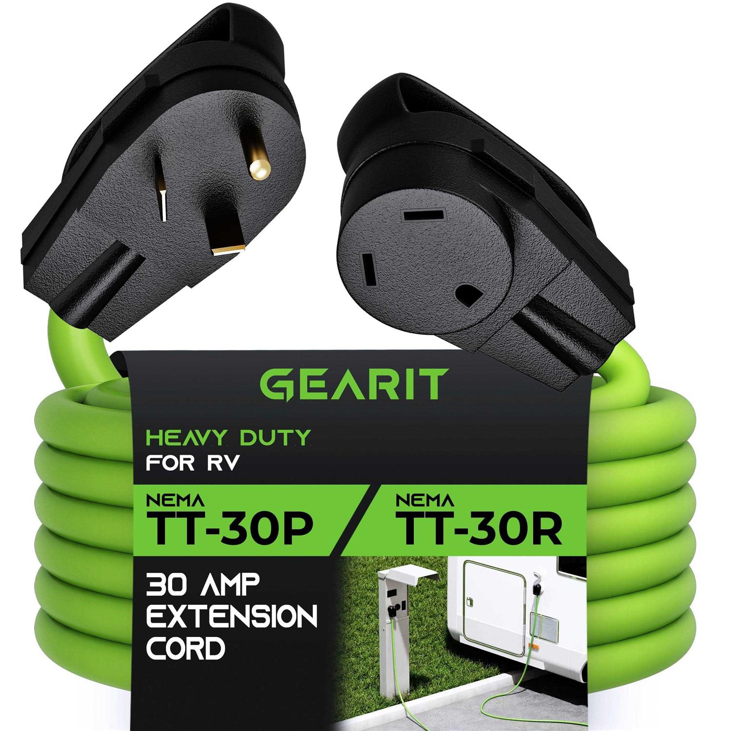 Gearit 30-Amp Extension Cord for RV and Auto 3-Prong 10/3 STW 10awg Gauge 3 Wire - Cheap Fitting