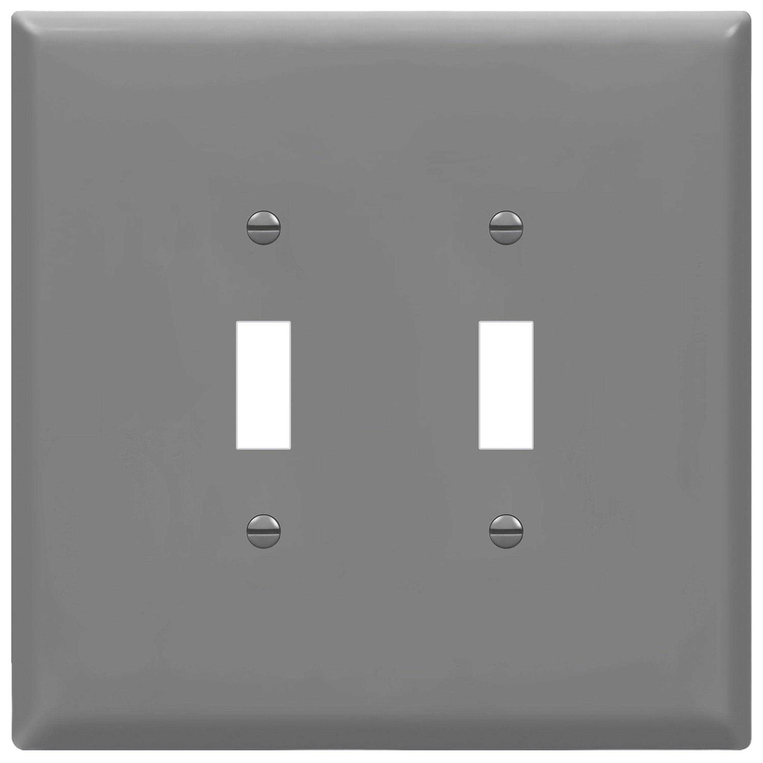 Enerlites Double Toggle Switch Cover Two Gang Light Switch Wall Plate - Cheap Fitting