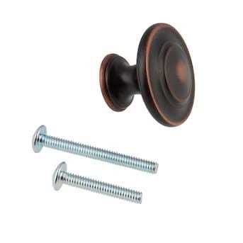 Allen + Roth 1.3-in Aged Bronze Round Transitional Cabinet Knob Z107-34-EORB	Allen + Roth 1.3-in Aged Bronze Round Transitional Cabinet Knob Z107-34-EORB - Cheap Fitting