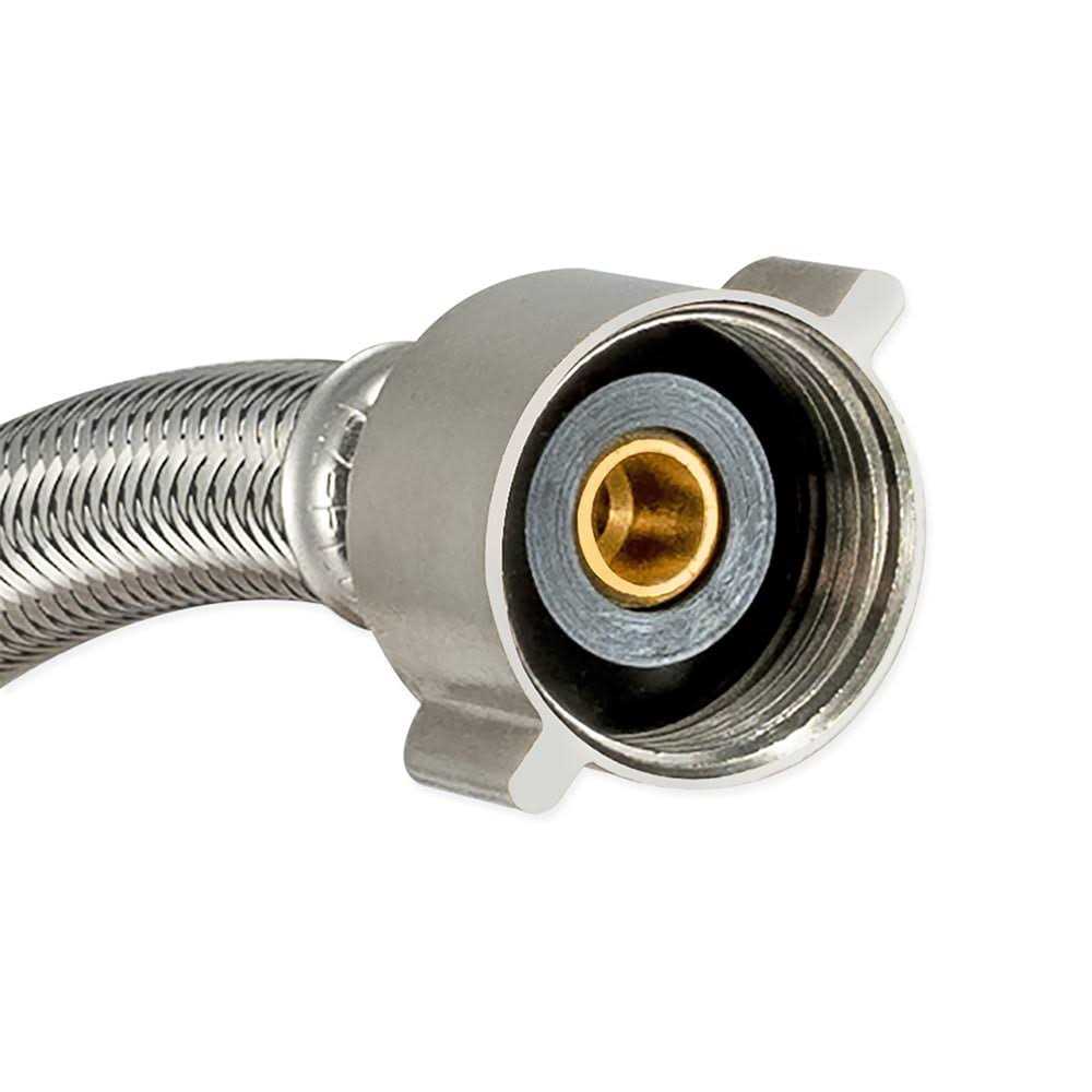 Eastman 48089 Braided Stainless Steel Pipe Fittings & Couplers Toilet Connector - Cheap Fitting