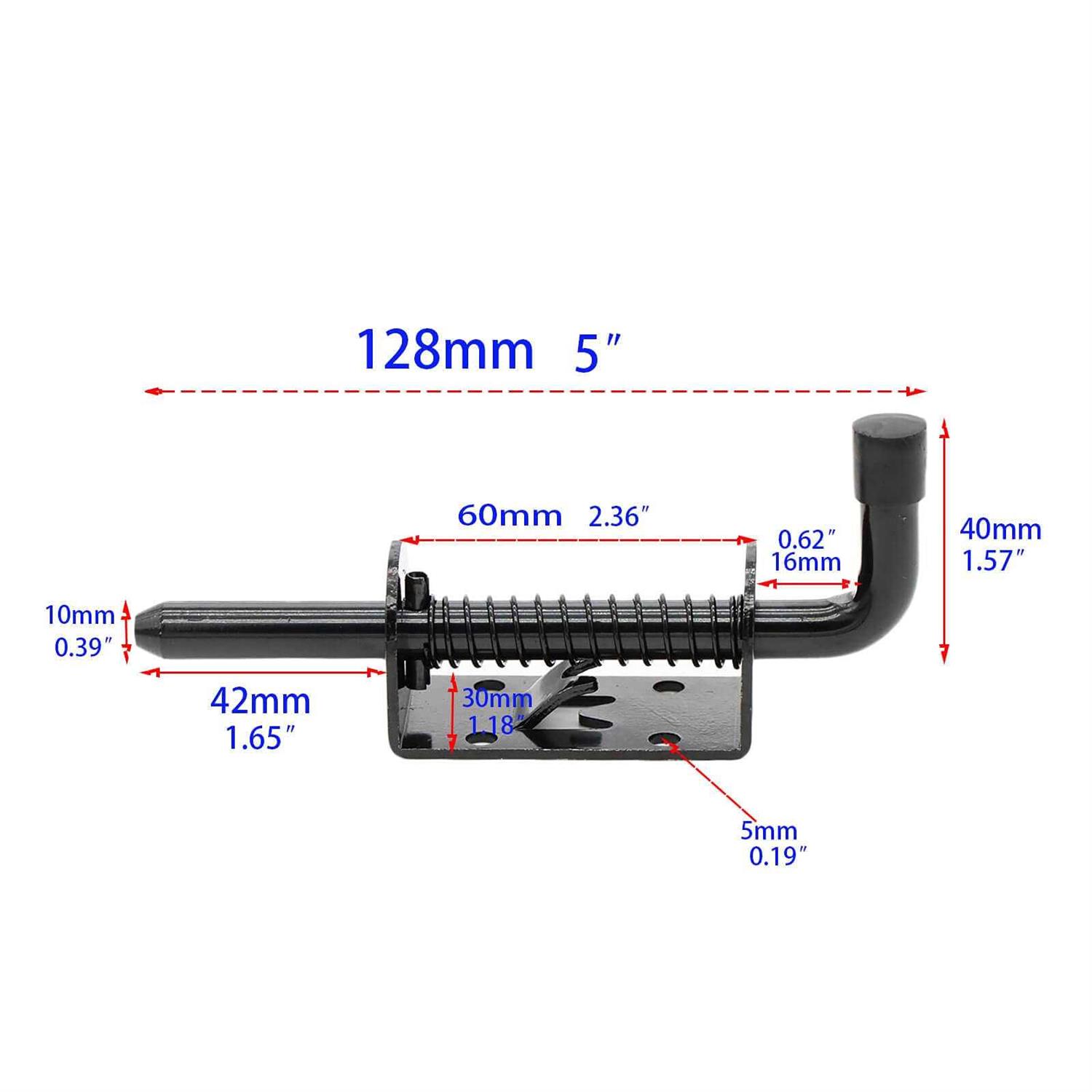 5 Inch Spring Loaded Latch Bolt Heavy Duty Spring Loaded Latch Pin Door Lock,1/2 Pin Shed - Cheap Fitting