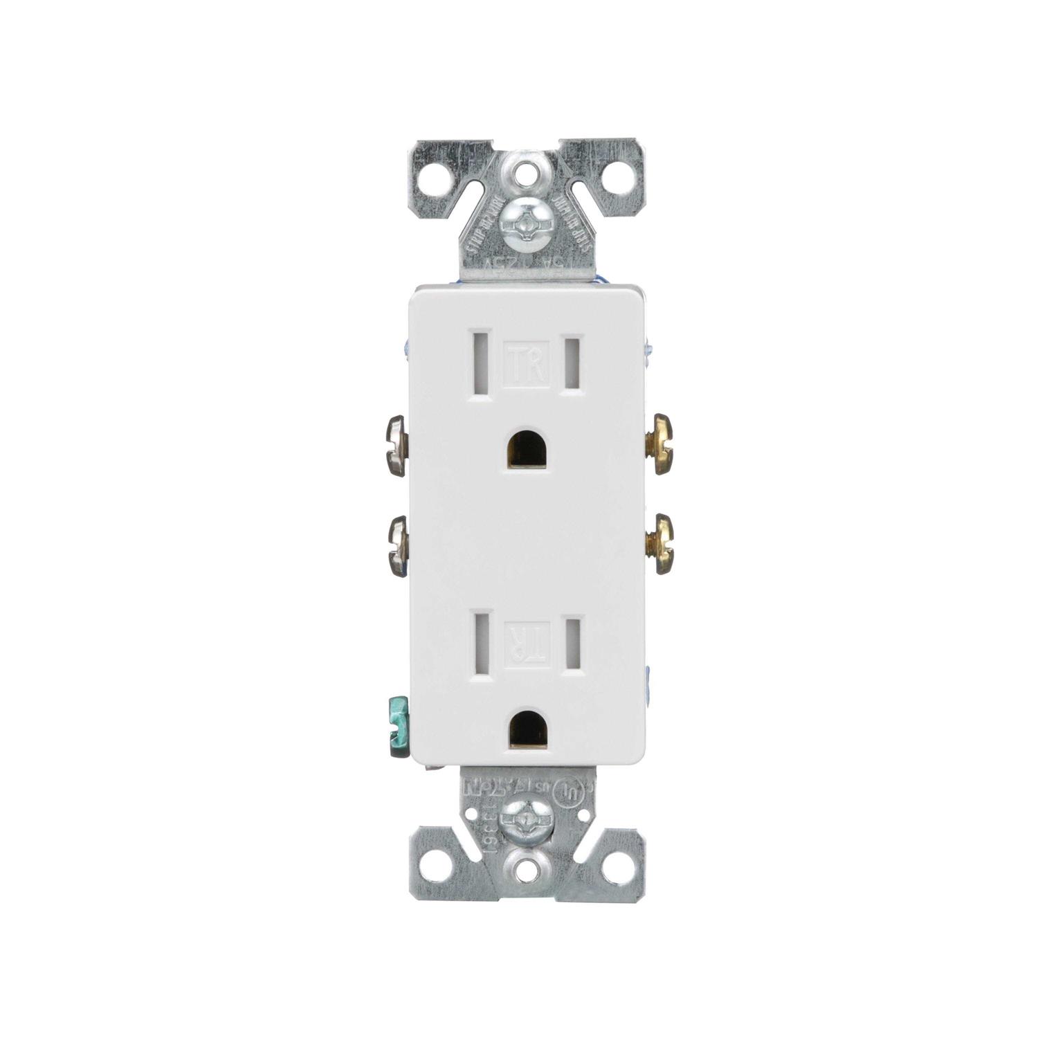 Eaton 15-Amp 125-volt Residential Decorator Outlet 1107W-10-LW - Cheap Fitting