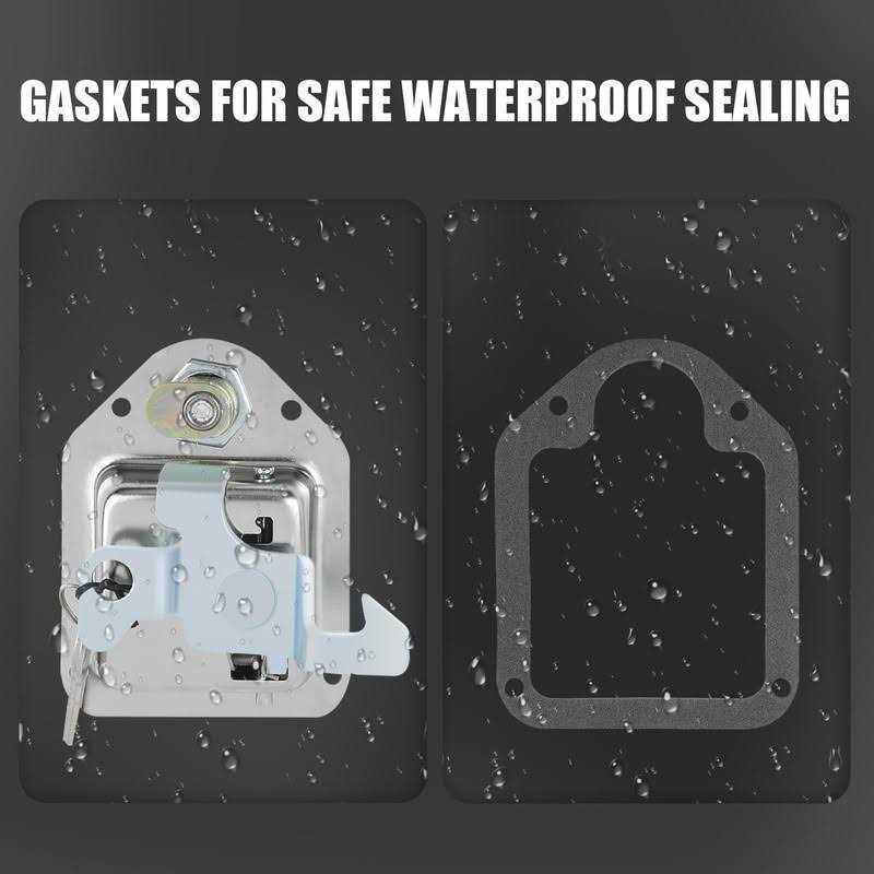 Tutor Auto Stainless Steel Trailer Toolbox Handle Latch with Lock Highly Polished Tool Box Latch Paddle Lock 4-3/8 x 3-1/4 with 2 Keys - Cheap Fitting