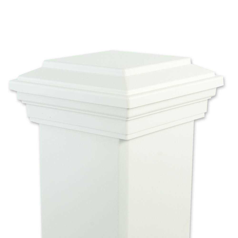 Trex 4 in. x 4 in. Enhance Classic White Composite Post Cap-Flat - Cheap Fitting