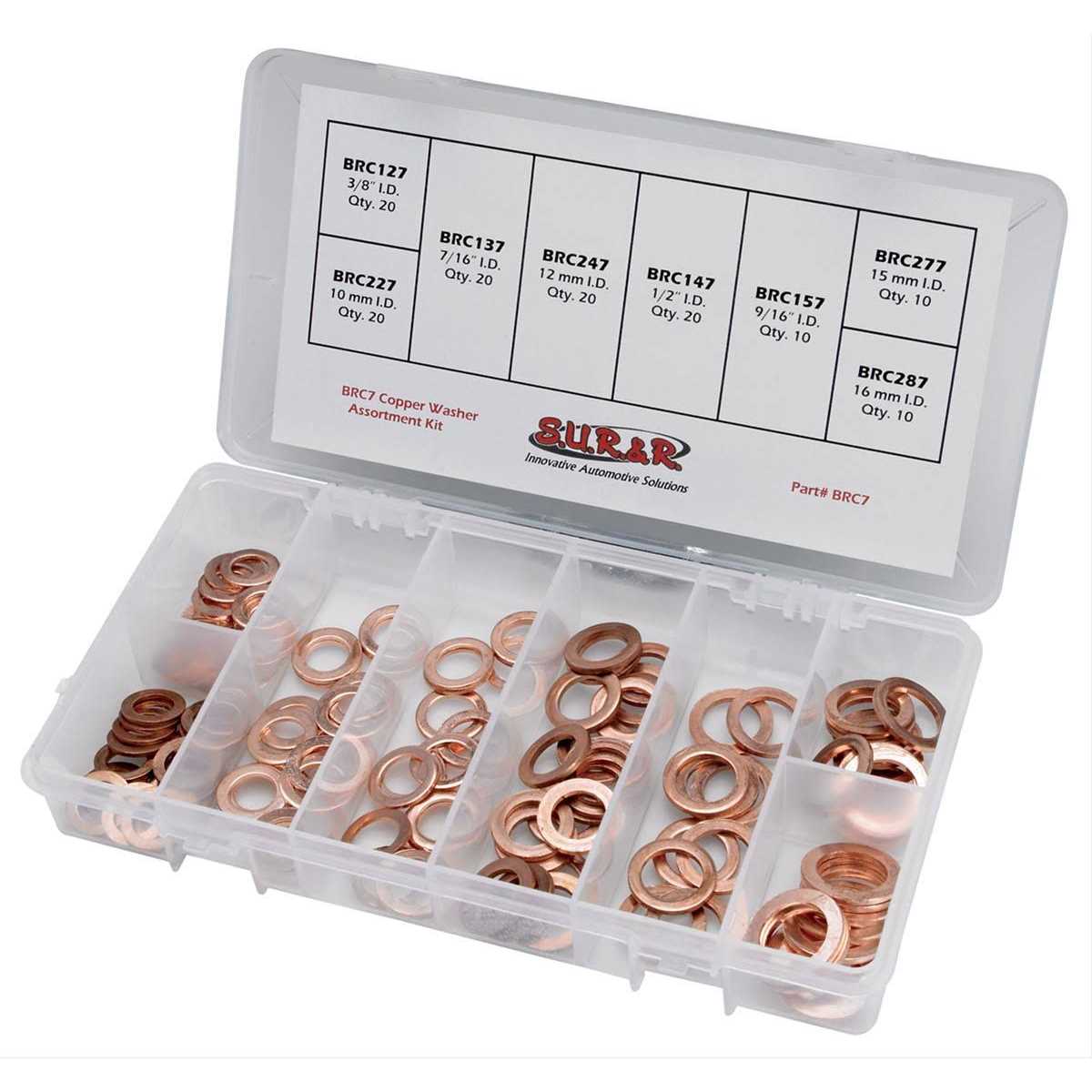 S.U.R.R. BRC7 Copper Washer Assortment Kit - Cheap Fitting