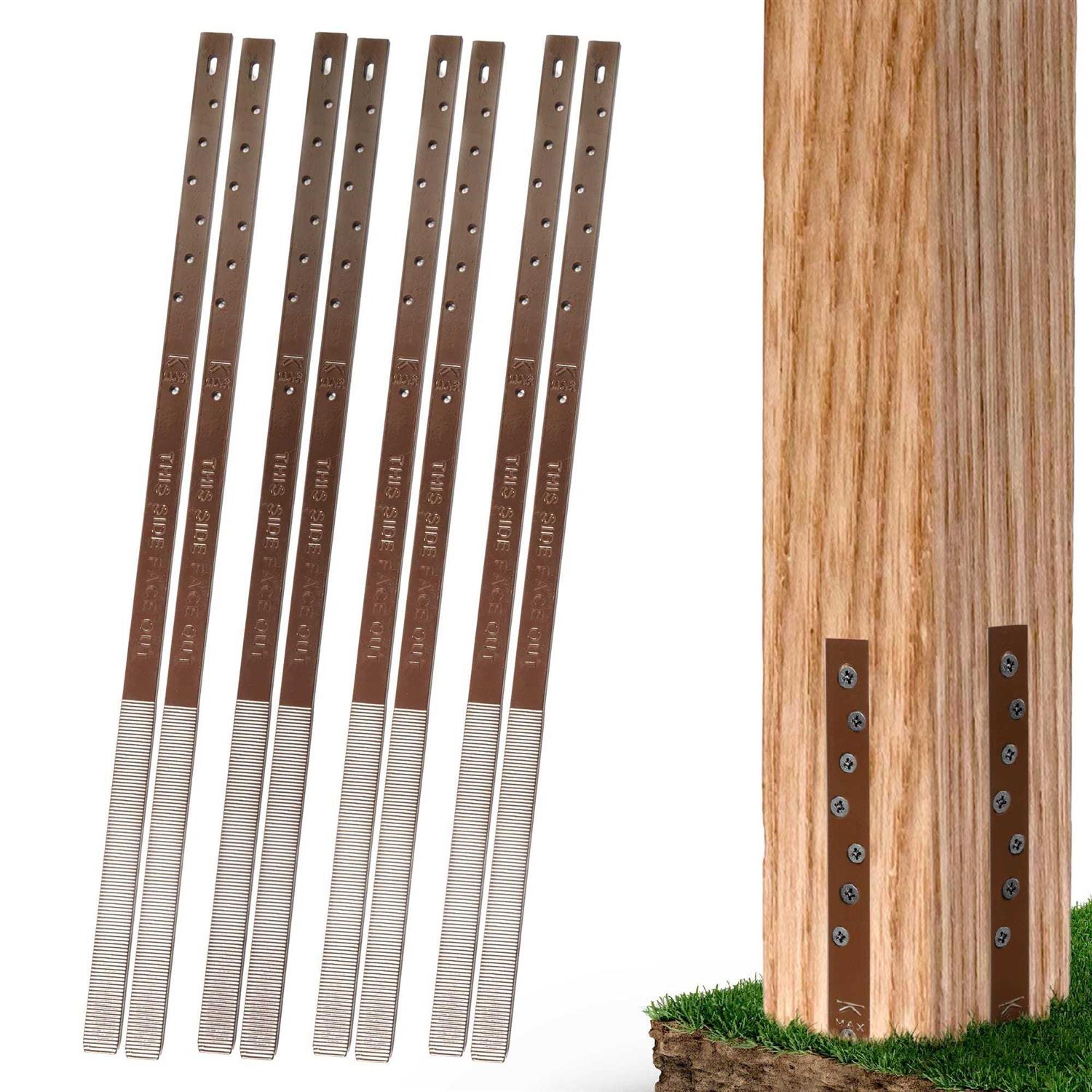 Post Buddy the simple fence post repair system Post Buddy Pack of 8 Easy Fence Post Repair to fix 4 Broken Wood Posts, Fast and Easy to Install - Cheap Fitting