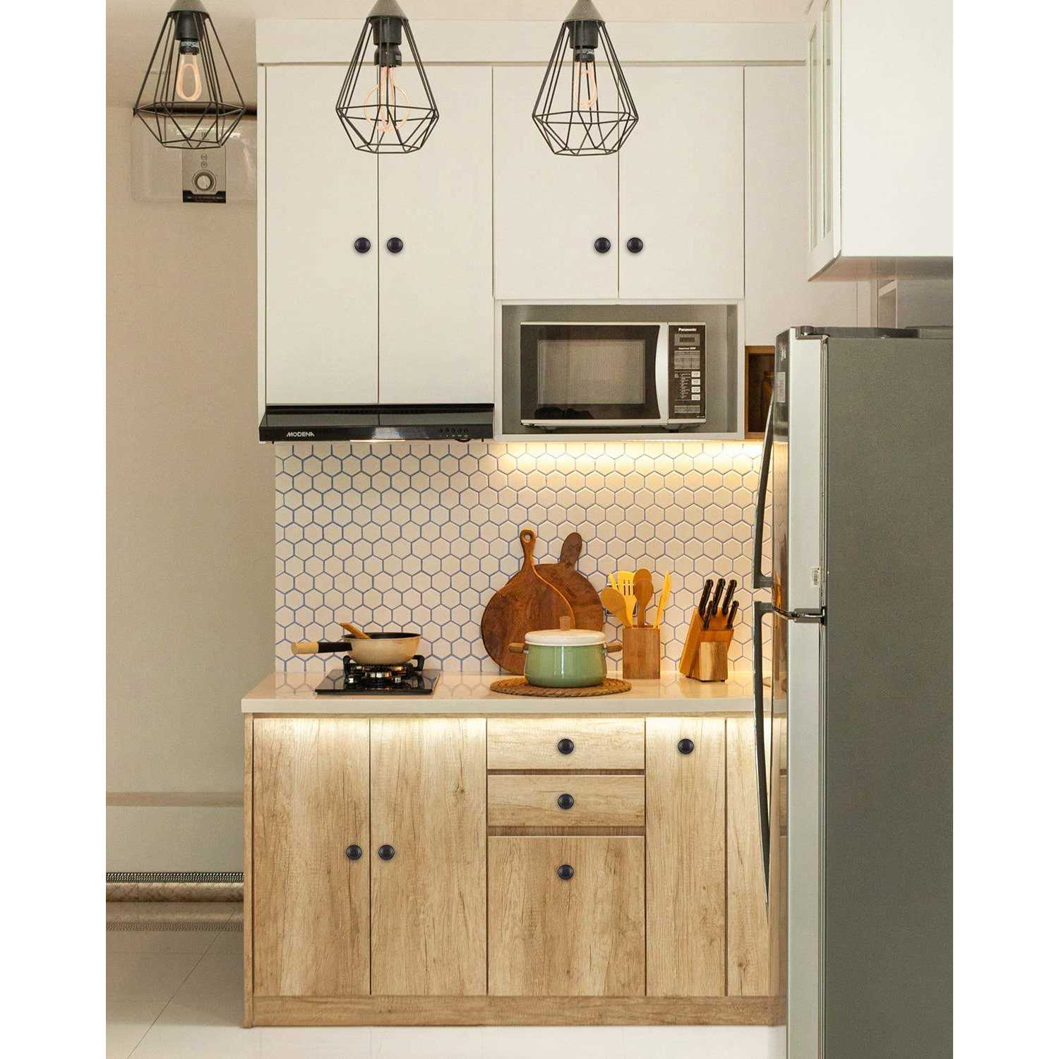 MoHern Black Cabinet Knobs 30 Pcs 1-1/5 inch Kitchen Cabinet Knobs - Cheap Fitting