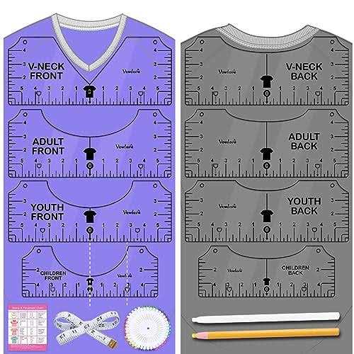 Tshirt Ruler Guide Vinyl Alignment T Shirt Measure Rulers Guide Shirt Measurement Centering Tool Heat Press Screen Printing Embroidery Accessories - Cheap Fitting
