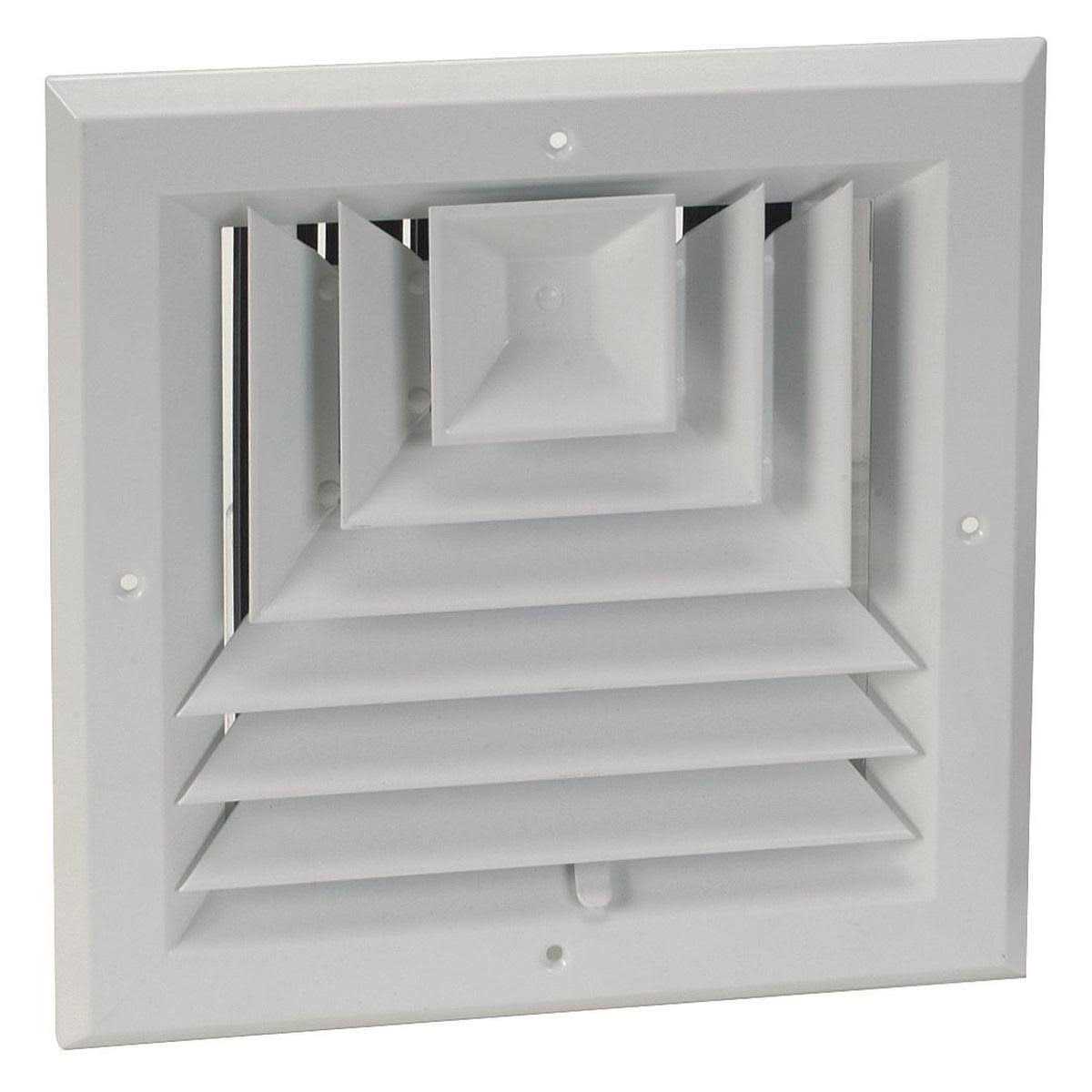 Zoro Select Square 3-Way Multilouver Ceiling Diffuser 4MJJ - Cheap Fitting