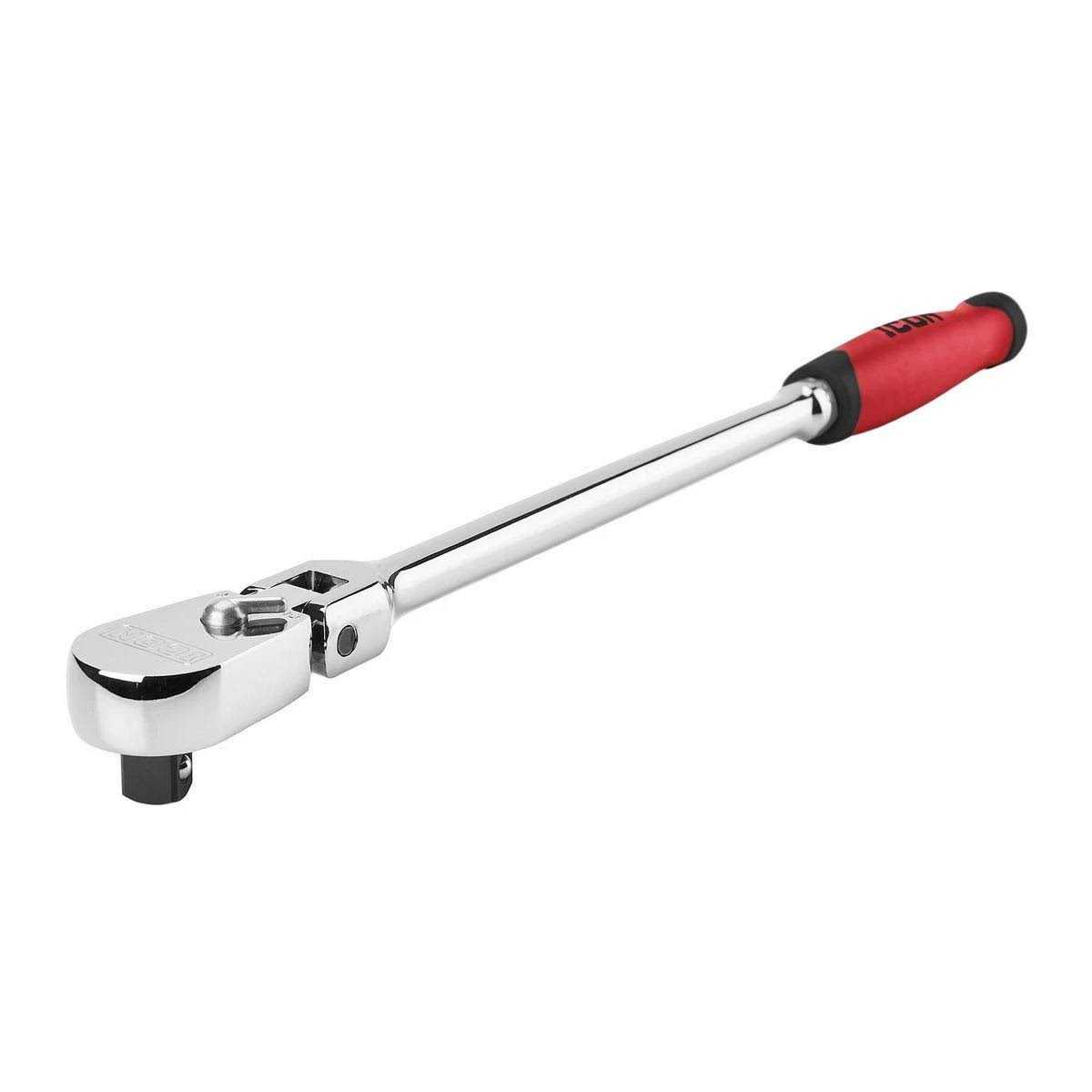 Icon 1/2 in. Drive Professional Long-Reach Flex-Head Ratchet with Comfort Grip - Cheap Fitting