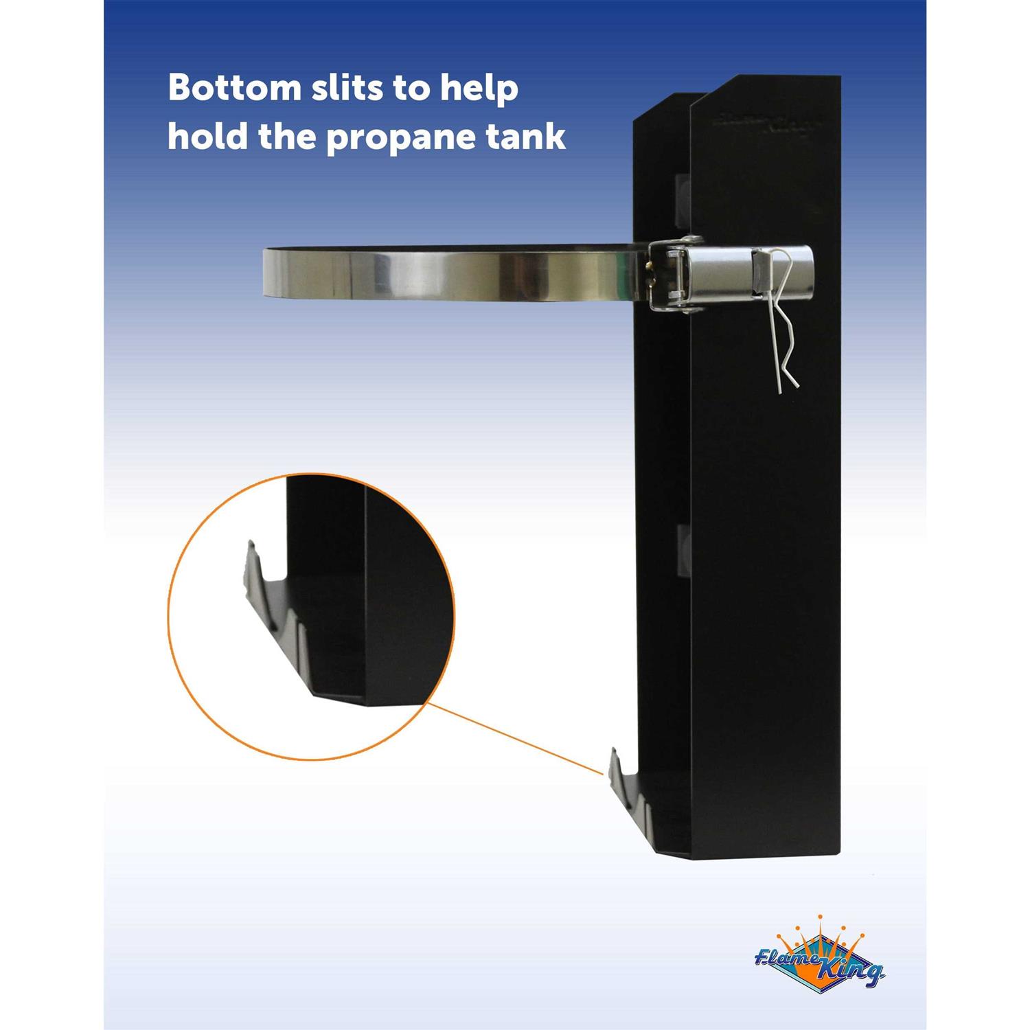 Flame King T-Rack 10lb Propane Tank Mounting Bracket Strap for RV, Trailers, Campervan, and Overland Vehicles - Cheap Fitting