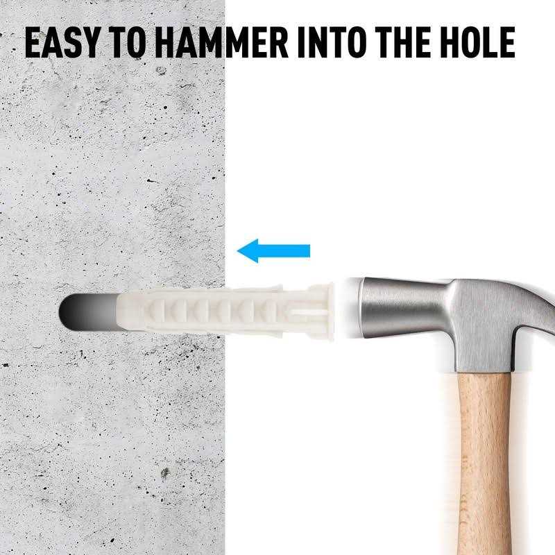 Concrete Wall Anchors for TV Wall Mount Installation Suitable for Concrete Wall or Brick Wall Installation Plastic Anchor Bolts 10X50mm - Cheap Fitting