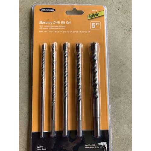 Warrior 63074 Masonry Drill Bit Set 5 Pc - Cheap Fitting