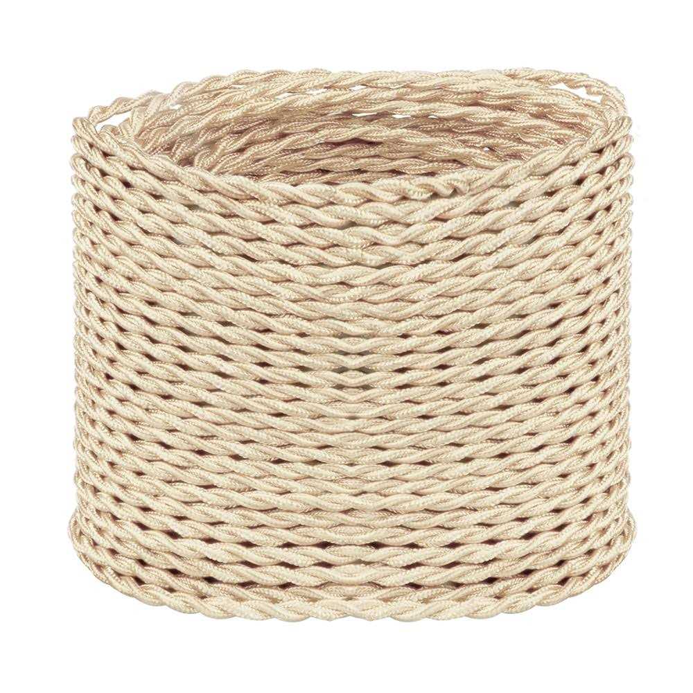 Helunsi 32.8ft Twisted Cloth Covered Wire 18/2 Cloth Covered Electrical Wire - Cheap Fitting