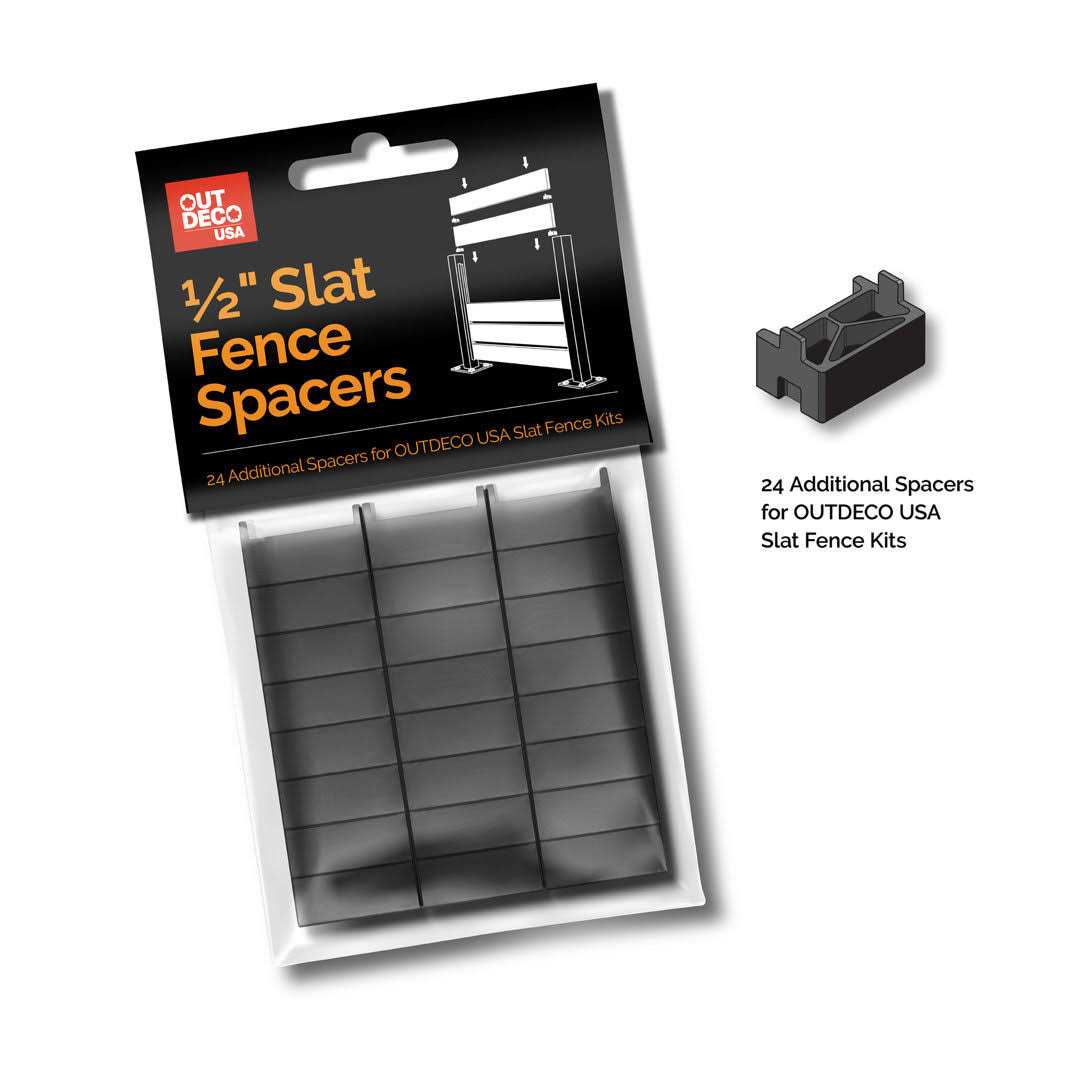 OUTDECO 1/2 in. x 1 in. Black Polymer Slat Fence Spacers - Cheap Fitting