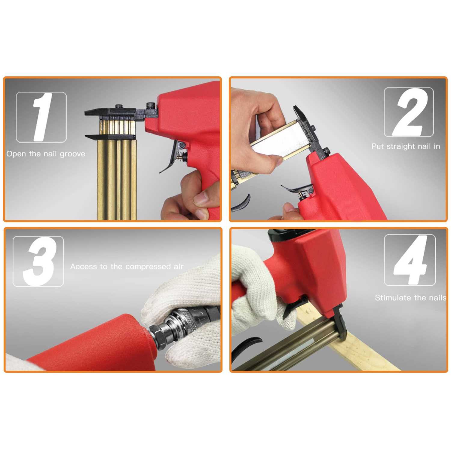 breezliy 2100 pcs brad nails 7 sizes multi-length galvanized straight finishing nail,each specification has an independent sp - Cheap Fitting