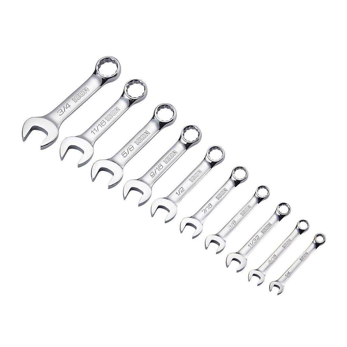 Icon Stubby Professional Combination Wrench Set - Cheap Fitting
