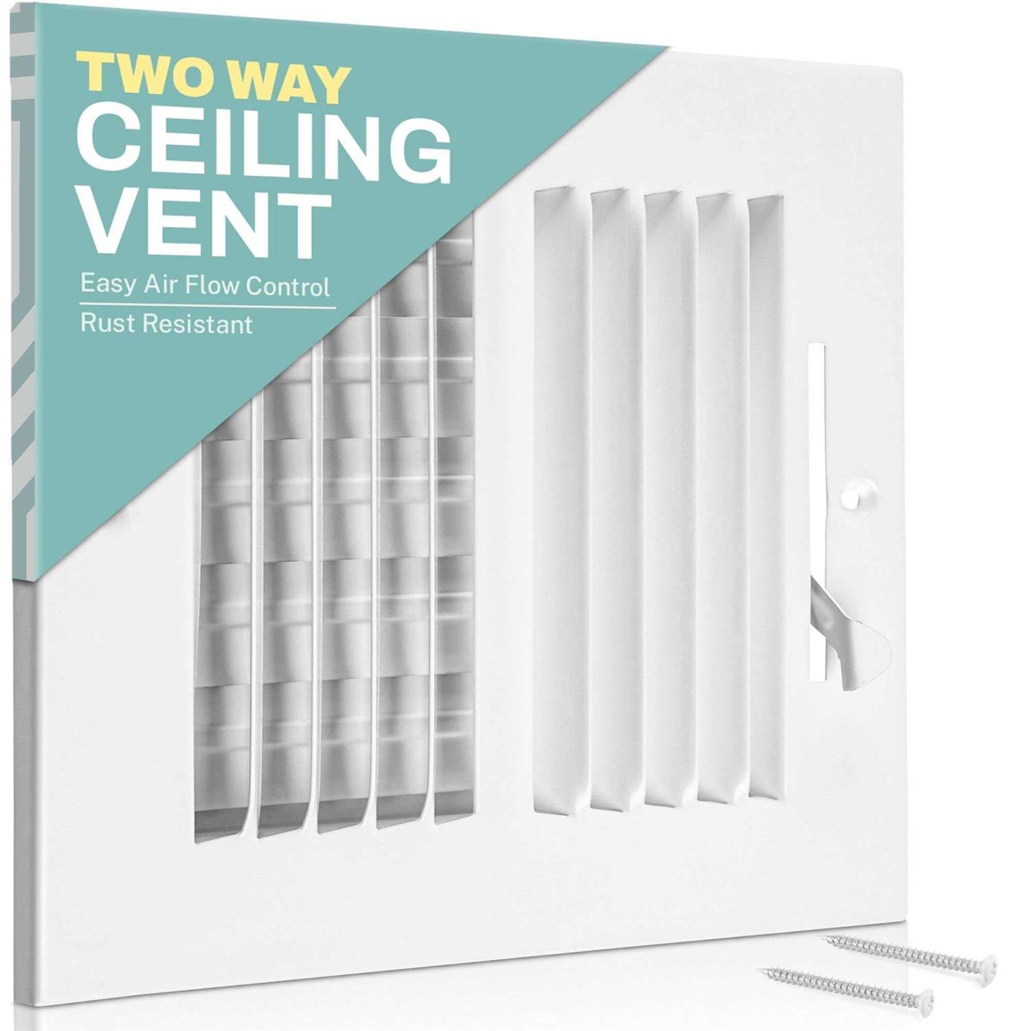 Home Intuition Ceiling Register Air Vent Covers for Home Ceiling or Wall - Cheap Fitting