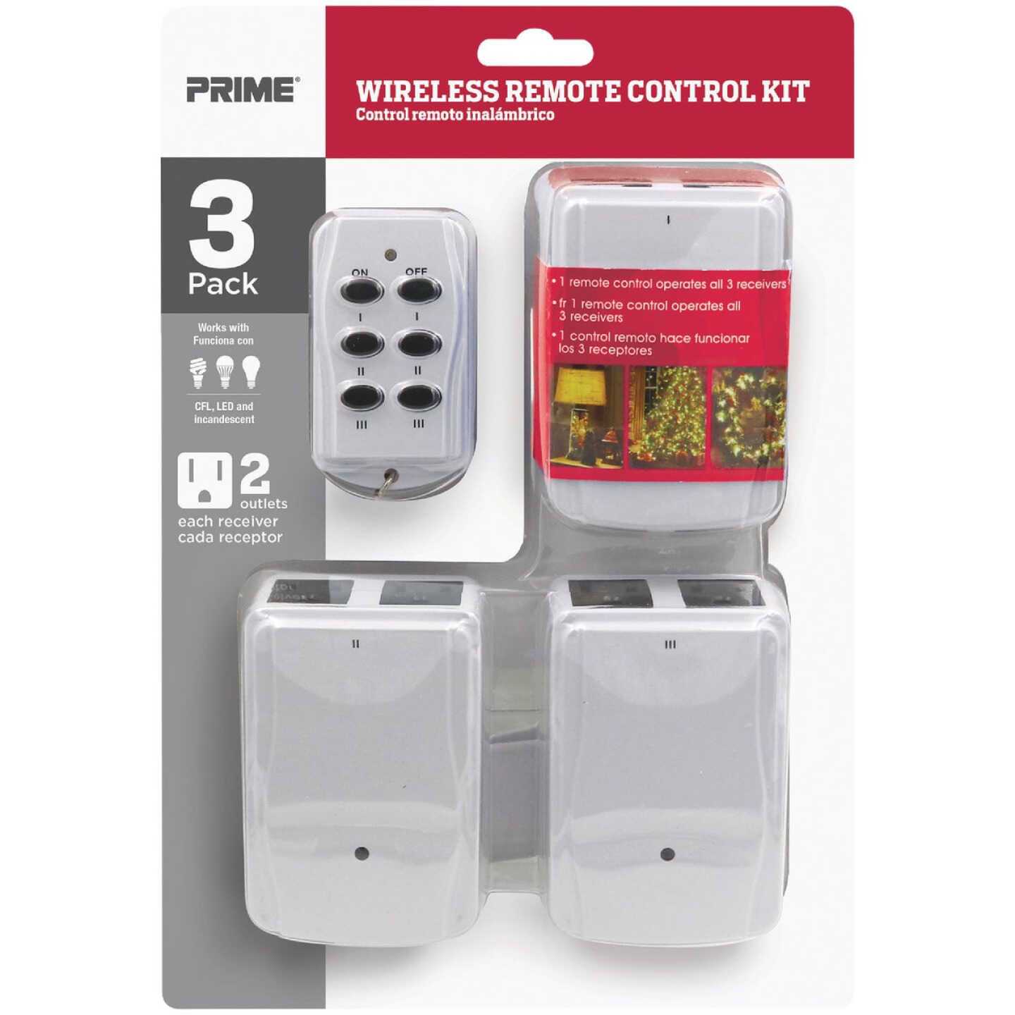 Prime Indoor Wireless Remote with Grounded Outlets White - Cheap Fitting