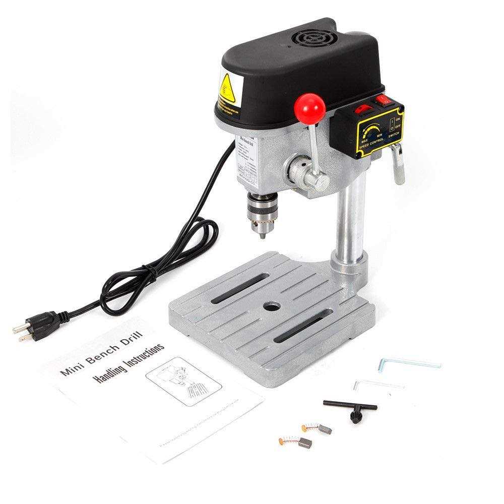 110V 340W 0-16000rpm 3-Speed Heavy Duty 1-10mm Bench Drill Press Workshop Mounted Drilling Chuck Drilling Stand Chuck Adjust Metal Wood Plastic Open - Cheap Fitting
