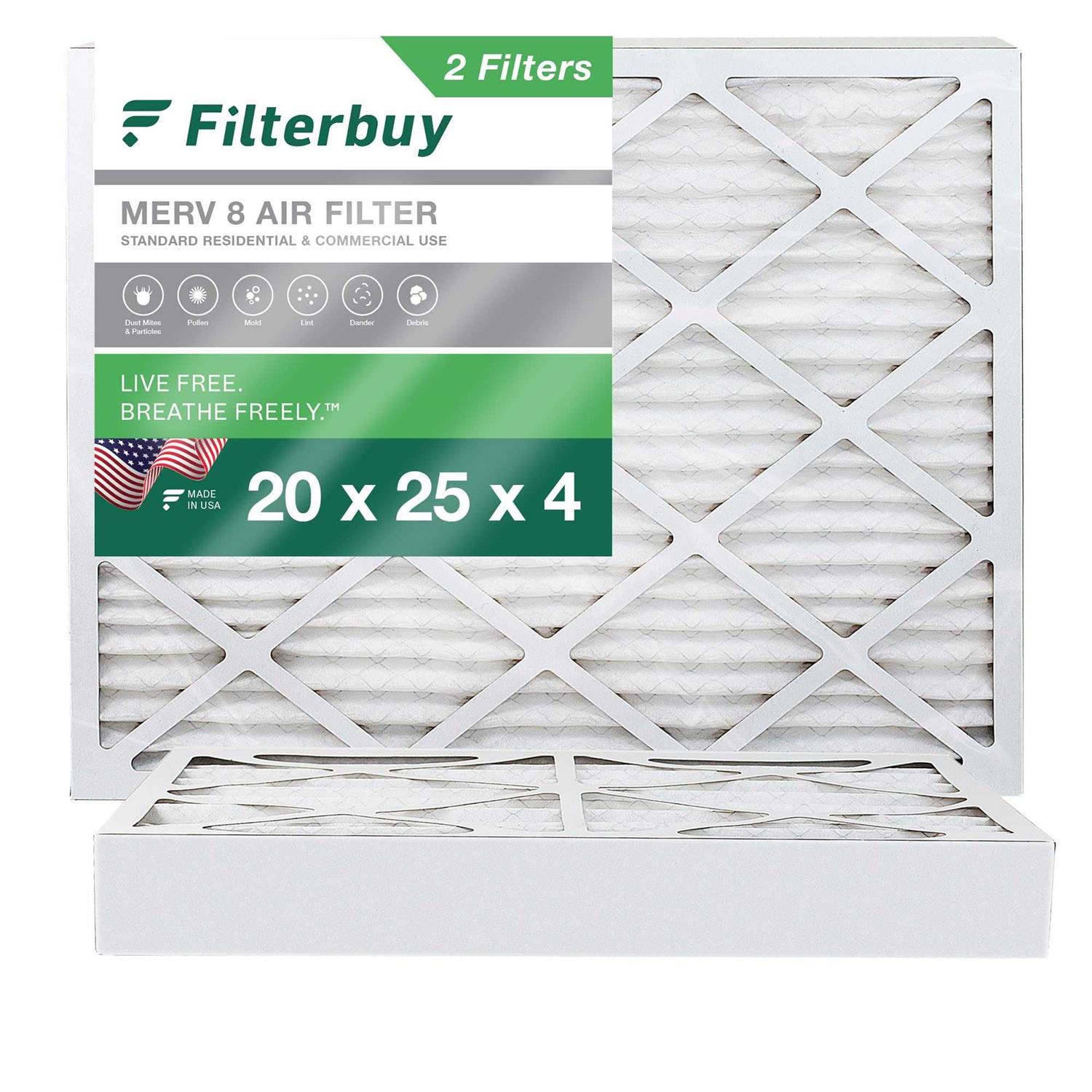 Filterbuy 20x25x4 Air Filter MERV 8 - Cheap Fitting