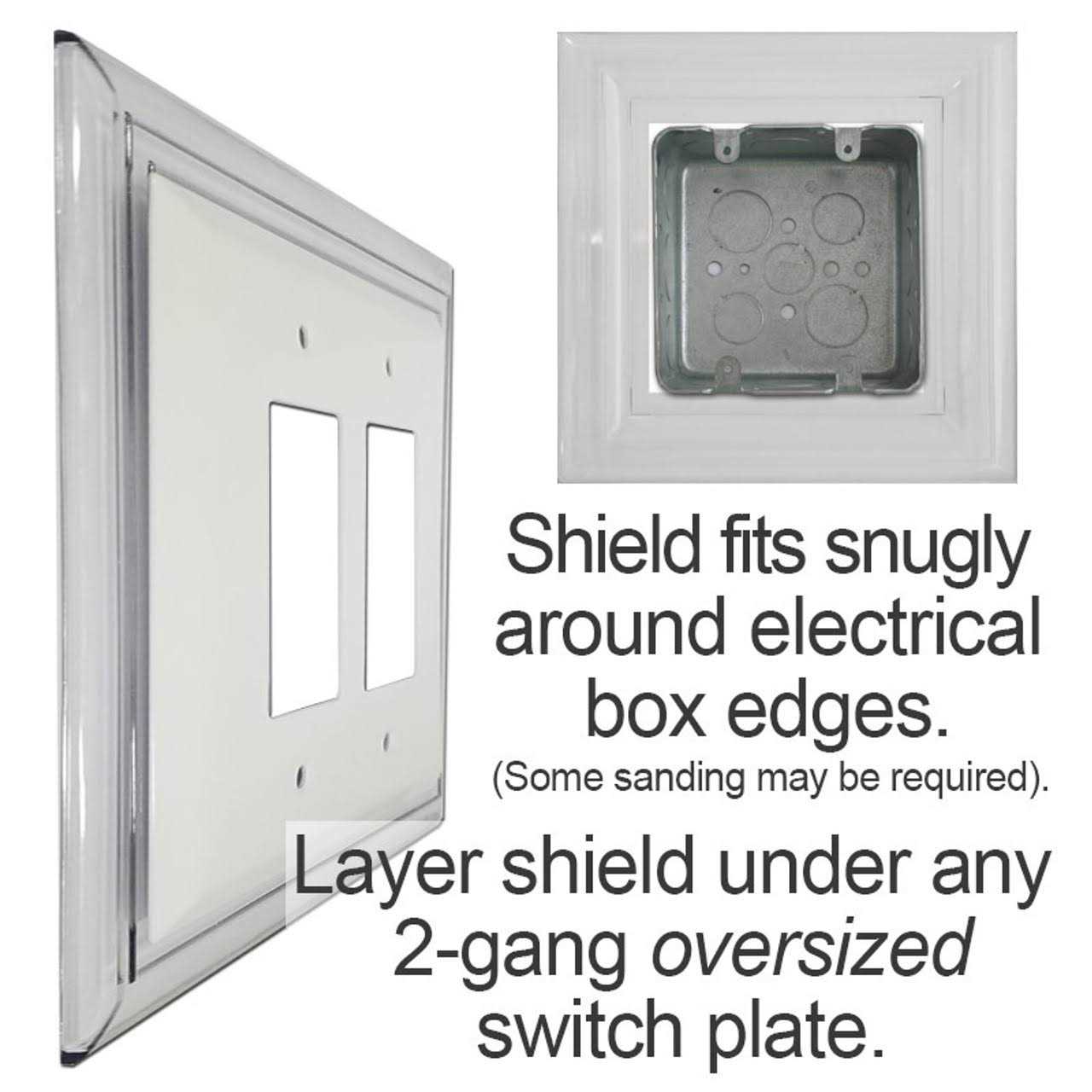 Leviton 12796 2-Gang Wallplate Shield - Cheap Fitting