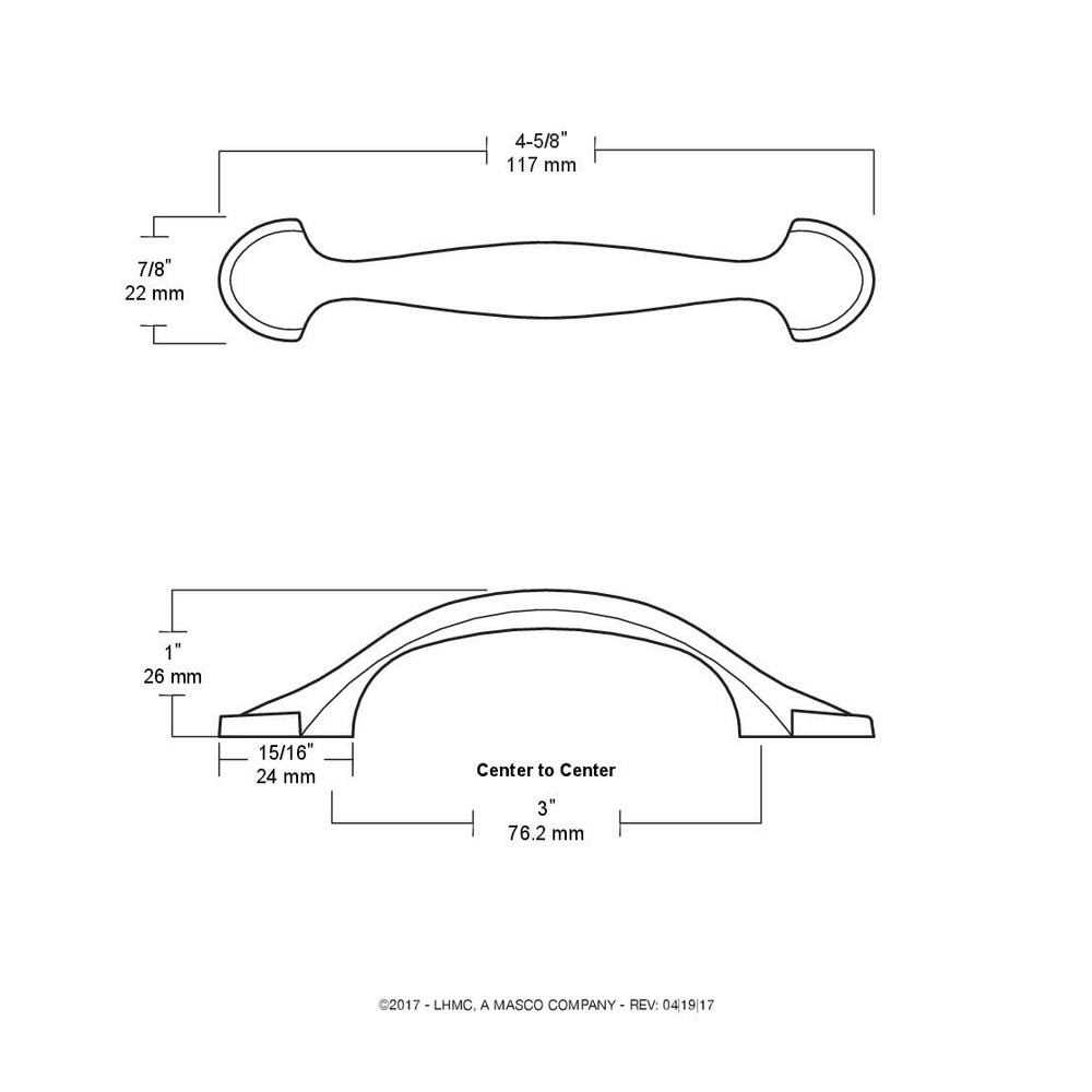 Liberty Hardware Cabinet Pull Half-Round Foot P39955C-VBC-C - Cheap Fitting
