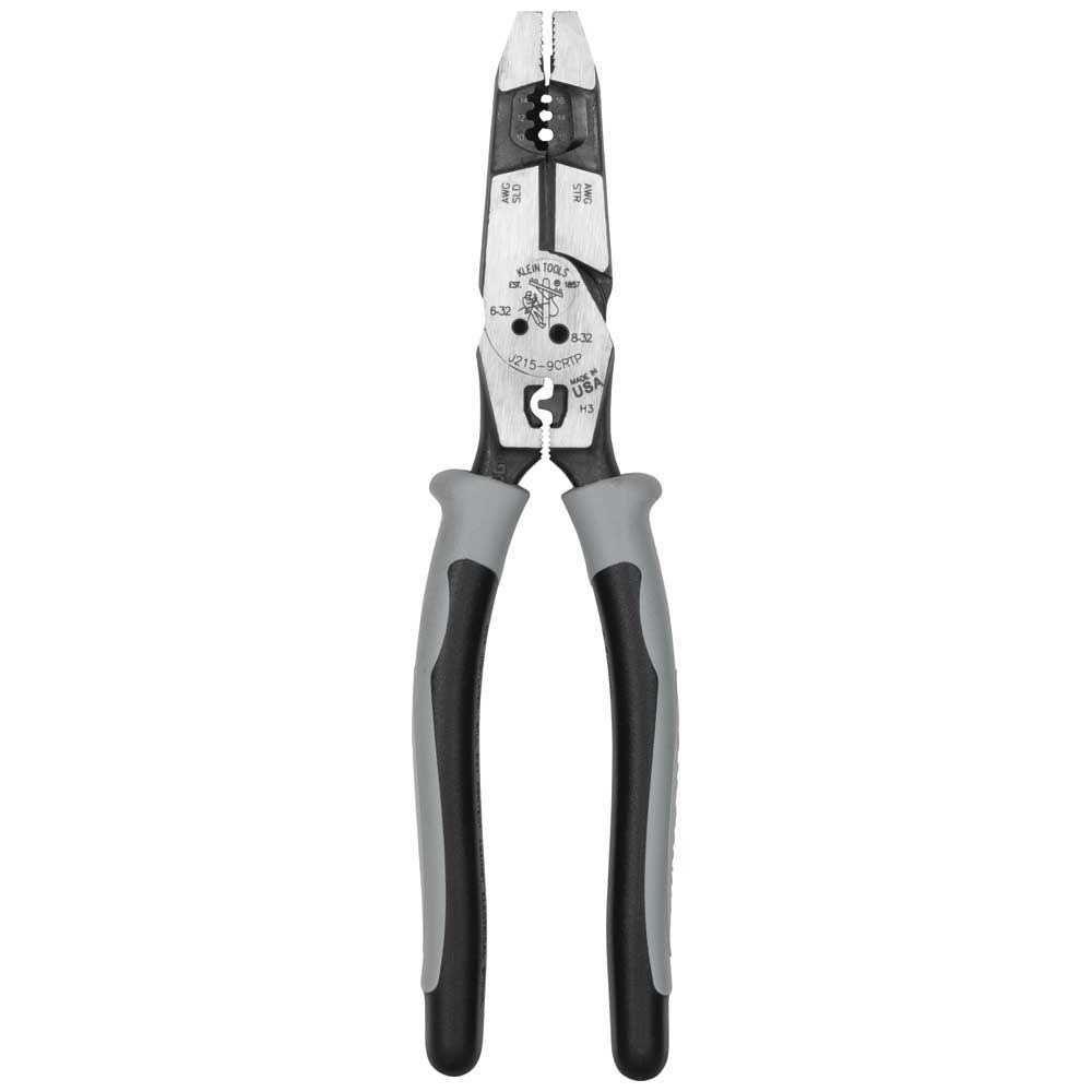 Klein Tools J2159CRTP Hybrid Pliers with Crimper Fish Tape Puller and Wire Stripper - Cheap Fitting