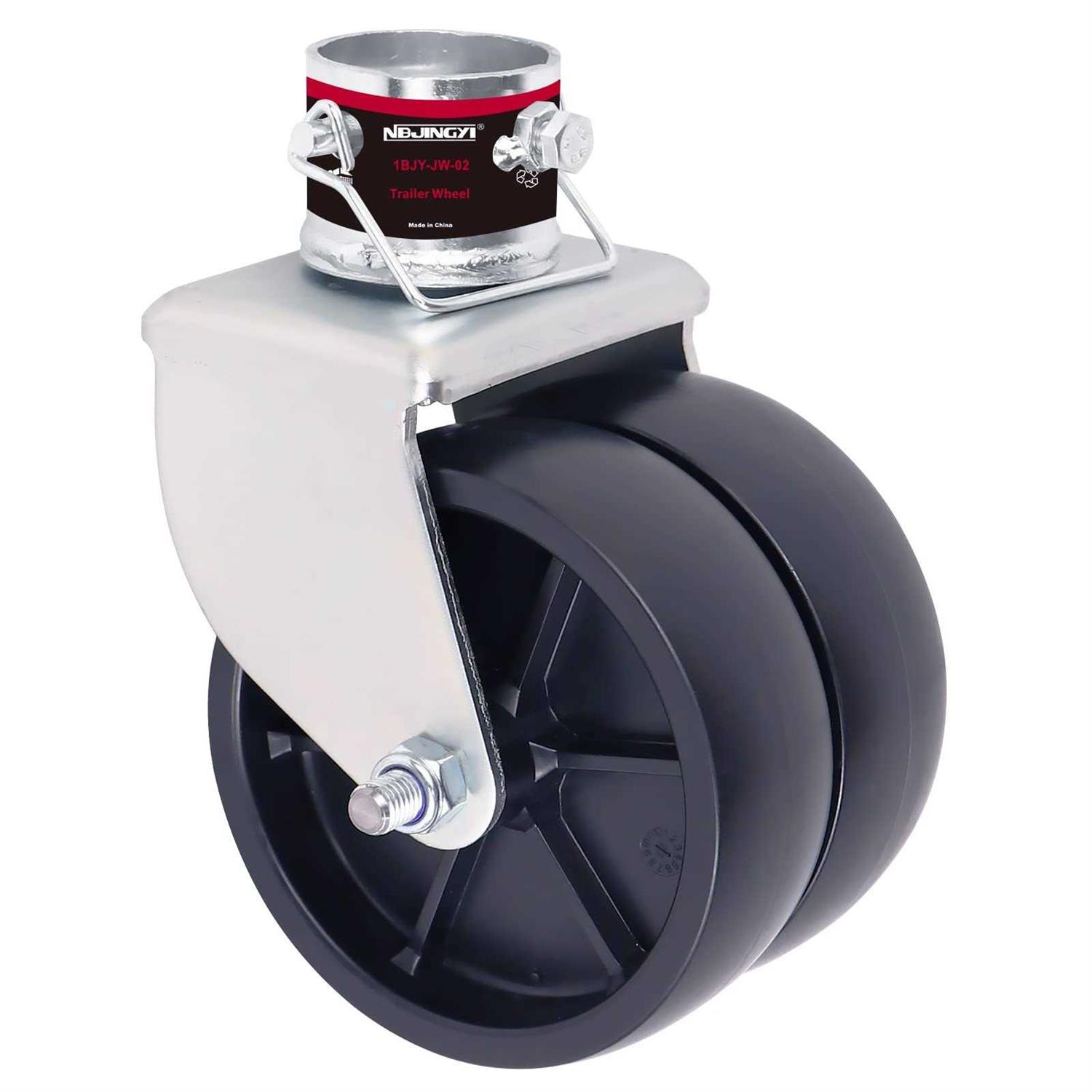 Nbjingyi 6 2000lbs Dual Trailer Swirl Jack Caster Wheel With Pin fits Any Jack Better Soft Ground Roll - Cheap Fitting