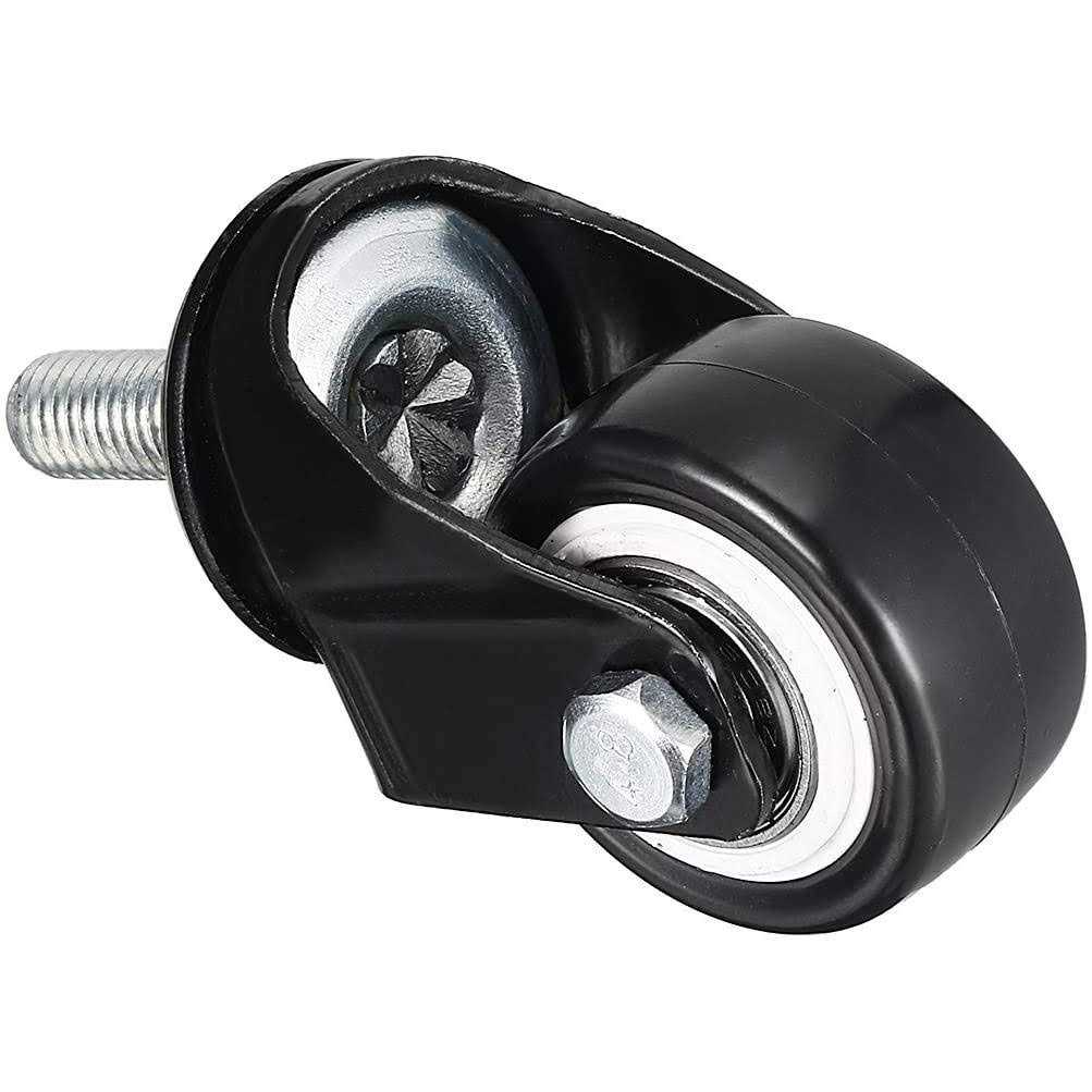 GXYY uoboeuq 1.5 Inch Swivel Caster Wheels PU 360 Degree Threaded Stem Caster Wheel M8 x 25mm - Cheap Fitting