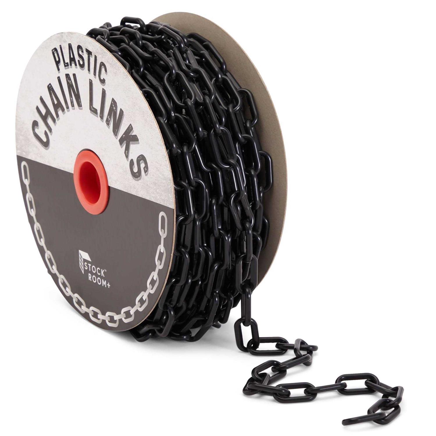 Stockroom Plus 100 Foot Plastic Chain Safety Barrier for Crowd Control - Cheap Fitting