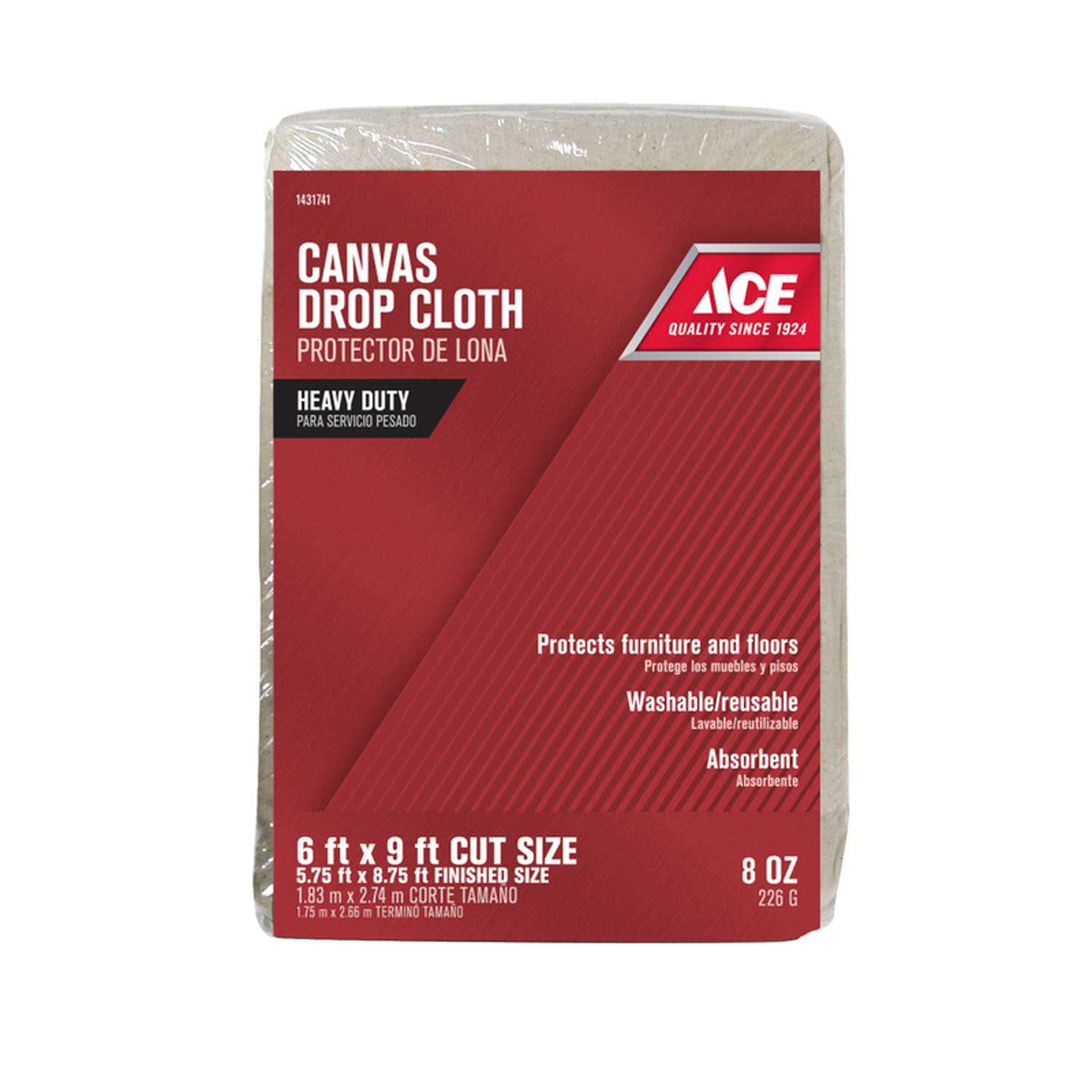 Ace 6 ft. W X 9 ft. L 8 oz Canvas Drop Cloth 1 pk - Cheap Fitting