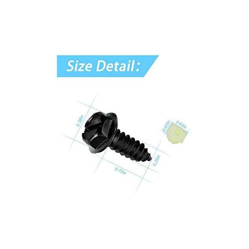 Universal License Plate Screws for Fastening License Plates, Nylon Screw Inserts, Frames and Covers on Cars and Trucks	Universal License Plate Screws for Fastening License Plates, Nylon Screw Inserts, Frames and Covers on Cars and Trucks - Cheap Fitting