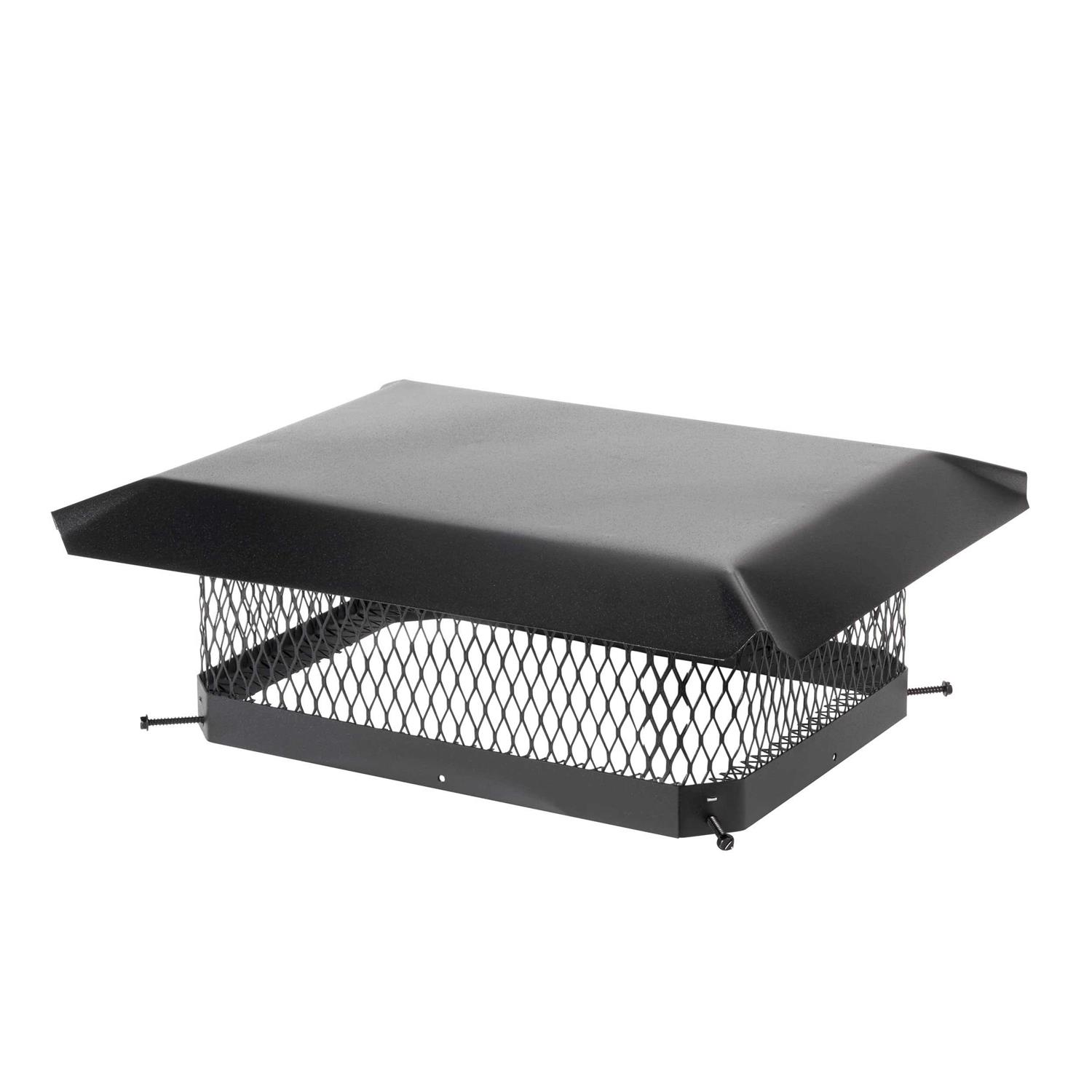 HY-GUARD Galvanized Steel Chimney Cover HY-C Black Chimney Cap Single Bolt-On Chimney Fireplace Cover - Cheap Fitting