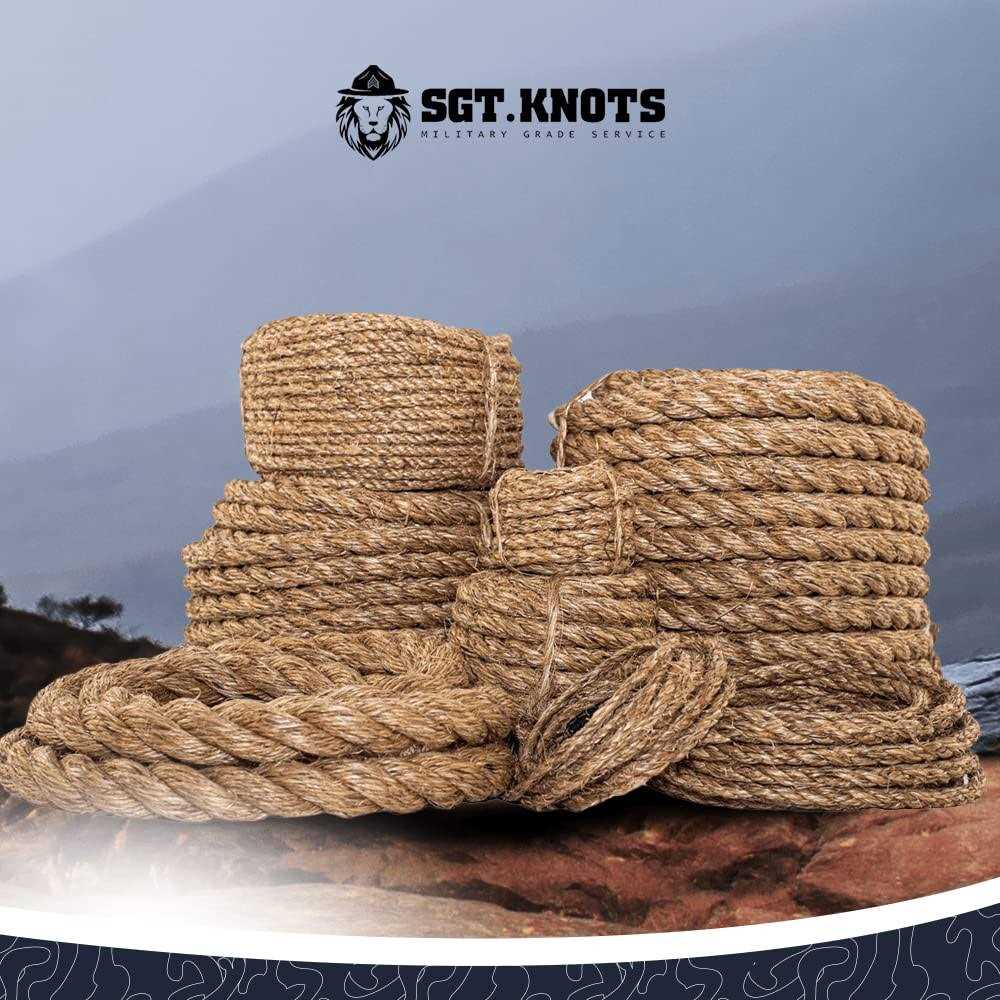 Twisted Manila Rope SGT Knots 3 Strand Natural Fiber Rope - Cheap Fitting