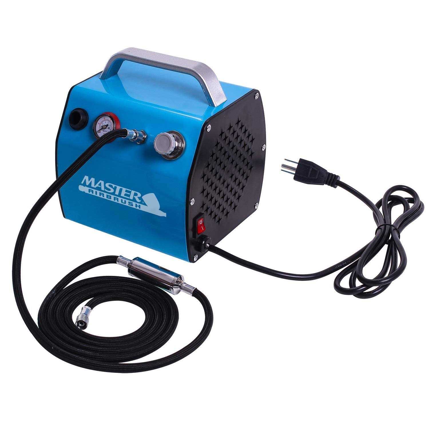 Model TC-77 Professional Super Quiet High Performance Compact Airbrush Compressor with Small Air Tank - Cheap Fitting