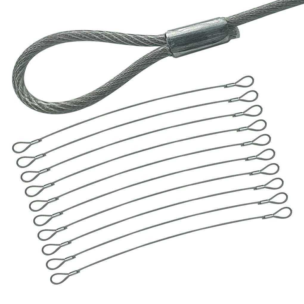 SSACK Stainless 304 Steel Looped Aircraft Cable Length of 10inch 12inch 14inch 20inch - Cheap Fitting