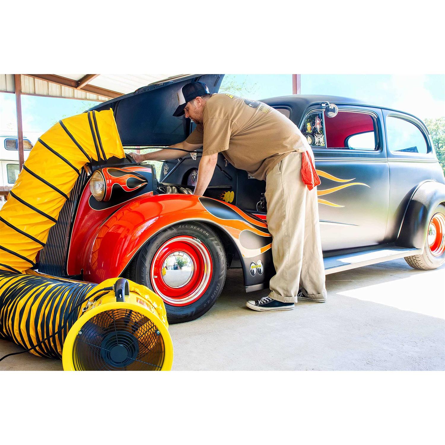 MaxxAir HVHF 12COMBO Confined Space Ventilator and Polyvinyl Hose - Cheap Fitting