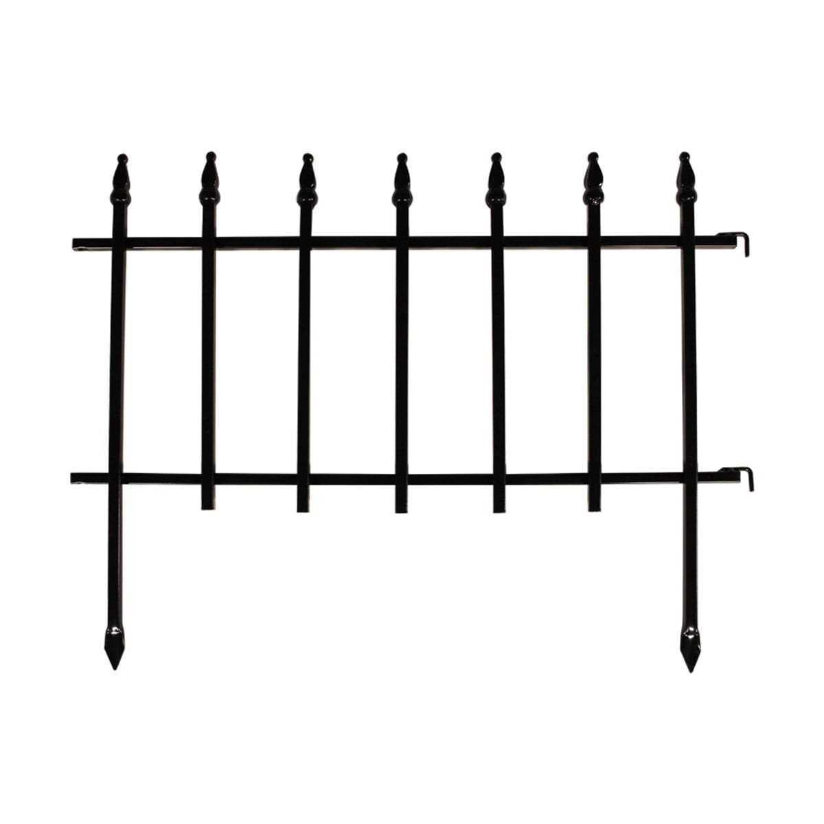 Expert Gardener Empire Black Powder Coated Steel Garden Border 22.5 inches W x 18 inches H - Cheap Fitting