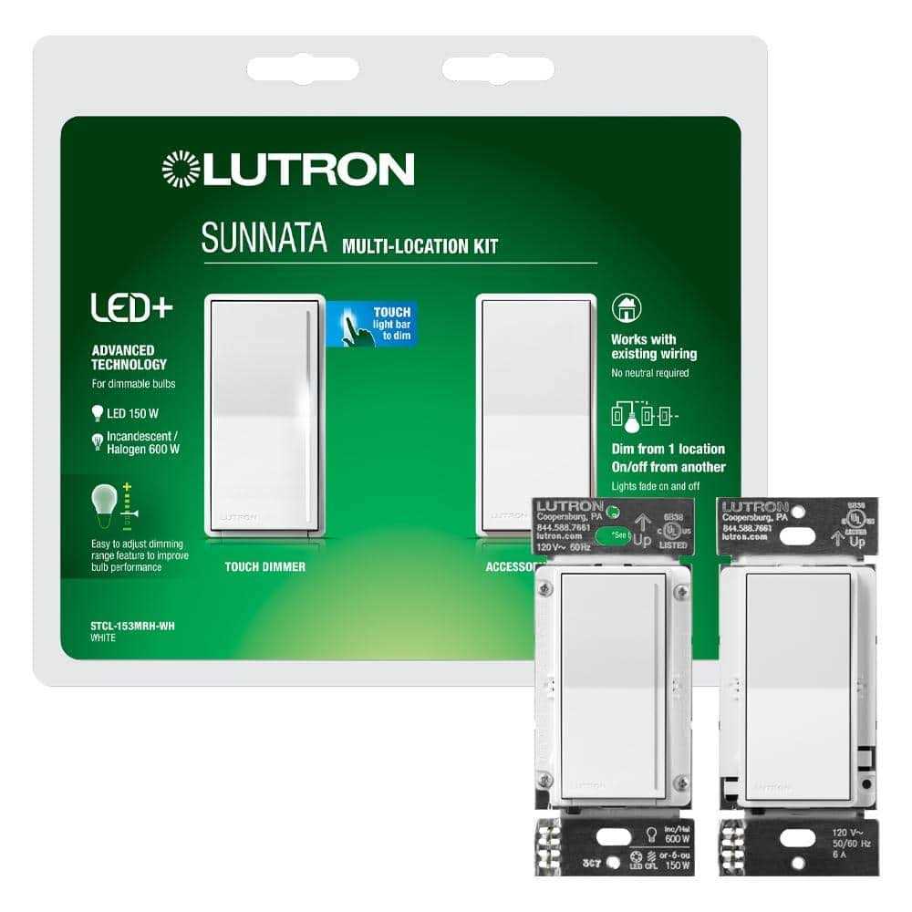 Lutron STCL-153MRH-WH Sunnata 3-Way Kit White - Cheap Fitting
