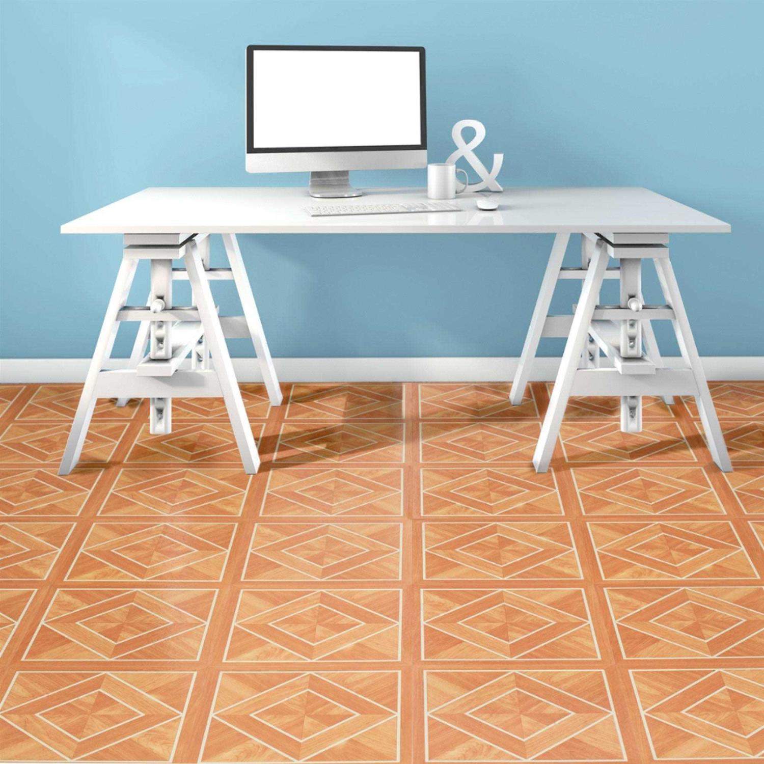 Achim Tivoli Saddlewood 12×12 Self Adhesive Vinyl Floor Tile - Cheap Fitting