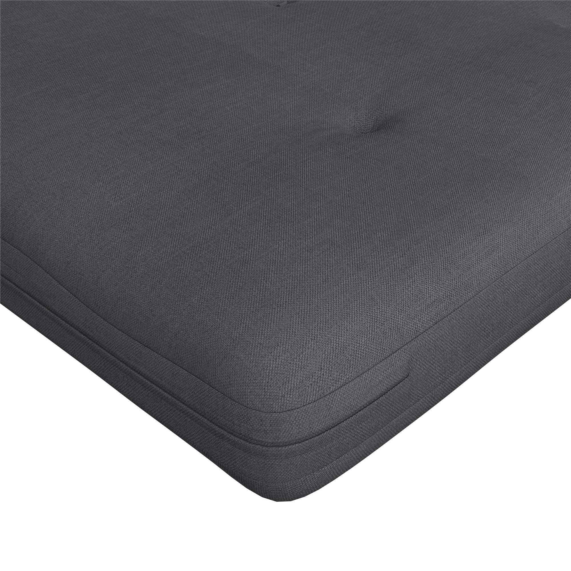 Caddie 6-Inch Futon Mattress with Tufted Cover and Recycled Polyester Fill, Full, Light Gray Linen - Cheap Fitting