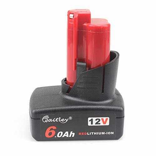 waitley 2 Pack 12v 6a Replacement Battery Compatible with Milwaukee 60ah Power Tools - Cheap Fitting