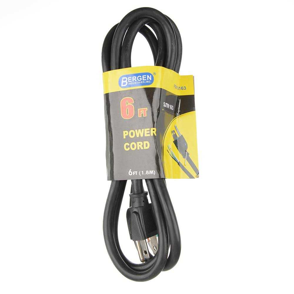 Bergen Industries 6 ft. 16/3 SJTW 3-Wire Appliance/Power Tool Cord PS613163 - Cheap Fitting