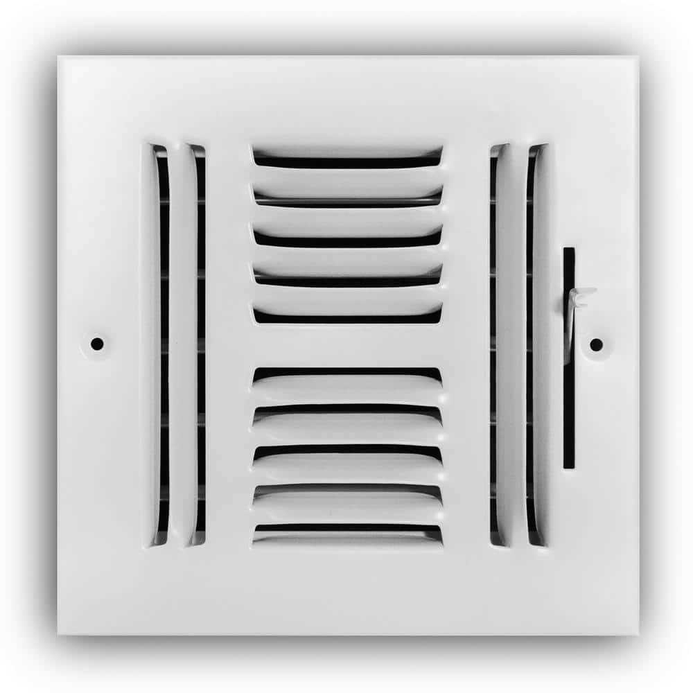 Everbilt 4-Way Steel Wall/Ceiling Register in White - Cheap Fitting