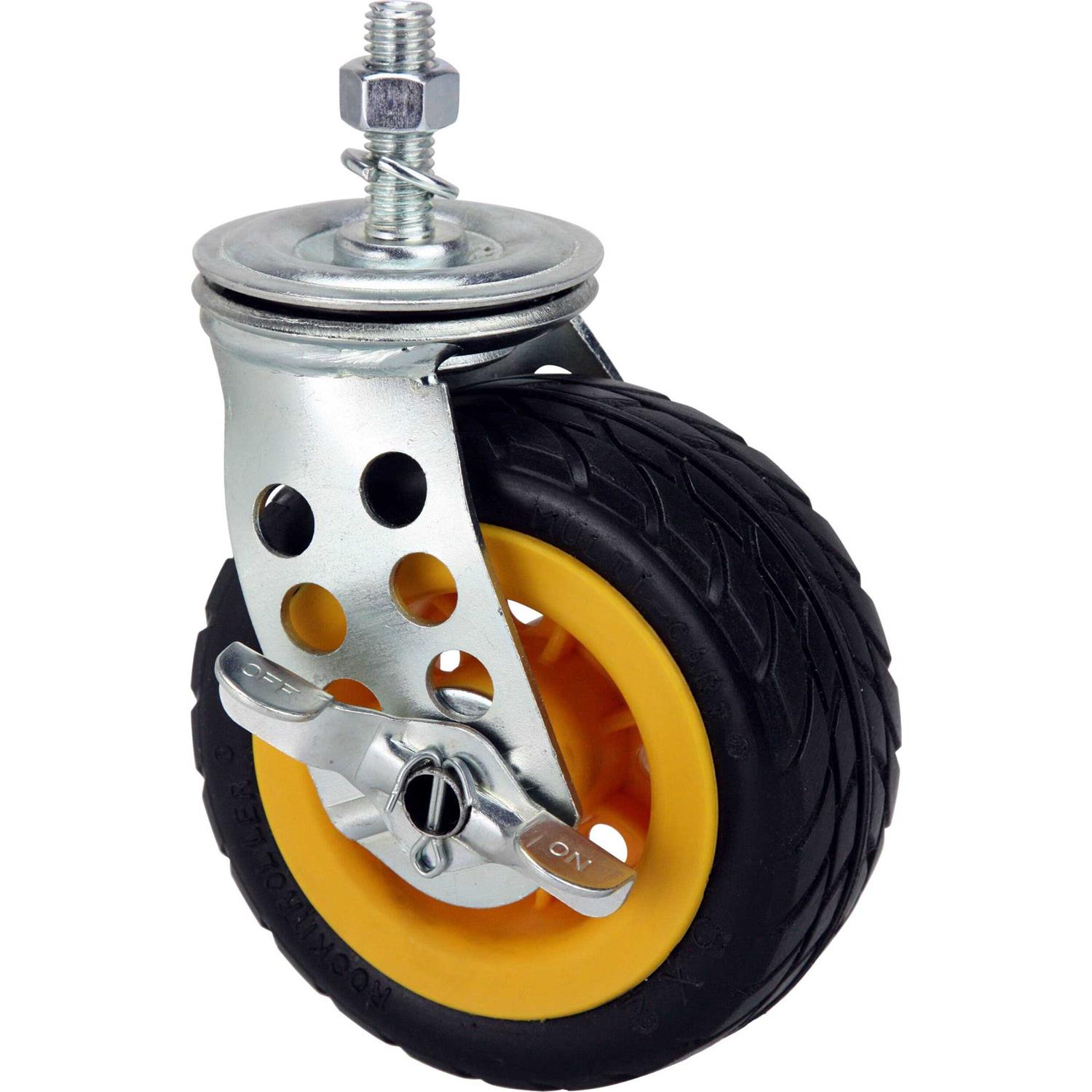 Rock-N-Roller RCSTR5X2 Ground Glider Wide Caster with Brake 5 x 2 - Cheap Fitting