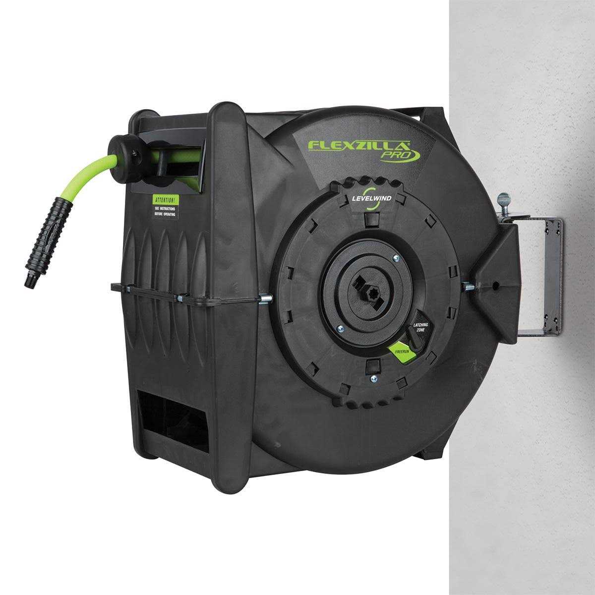 Flexzilla Retractable Air Hose Reel with Levelwind Technology - Cheap Fitting