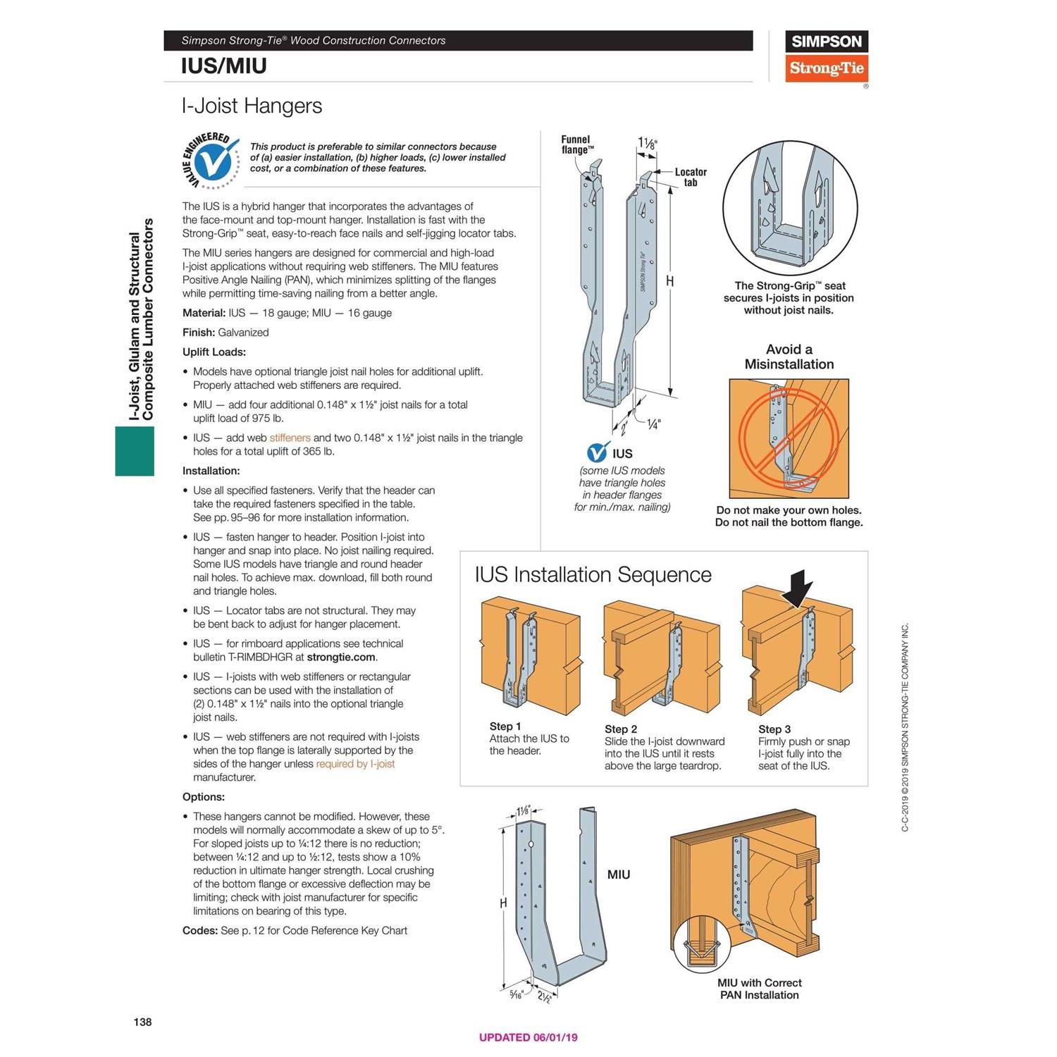 Simpson Strong-Tie Face Mount I-Joist Hanger - Cheap Fitting