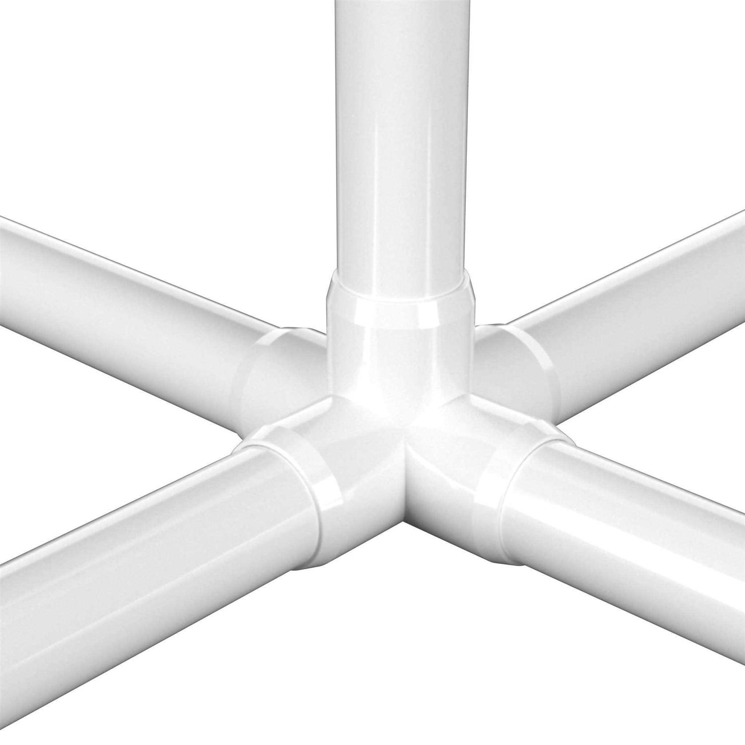 Formufit 1 in. Furniture Grade PVC 5-Way Cross - Cheap Fitting