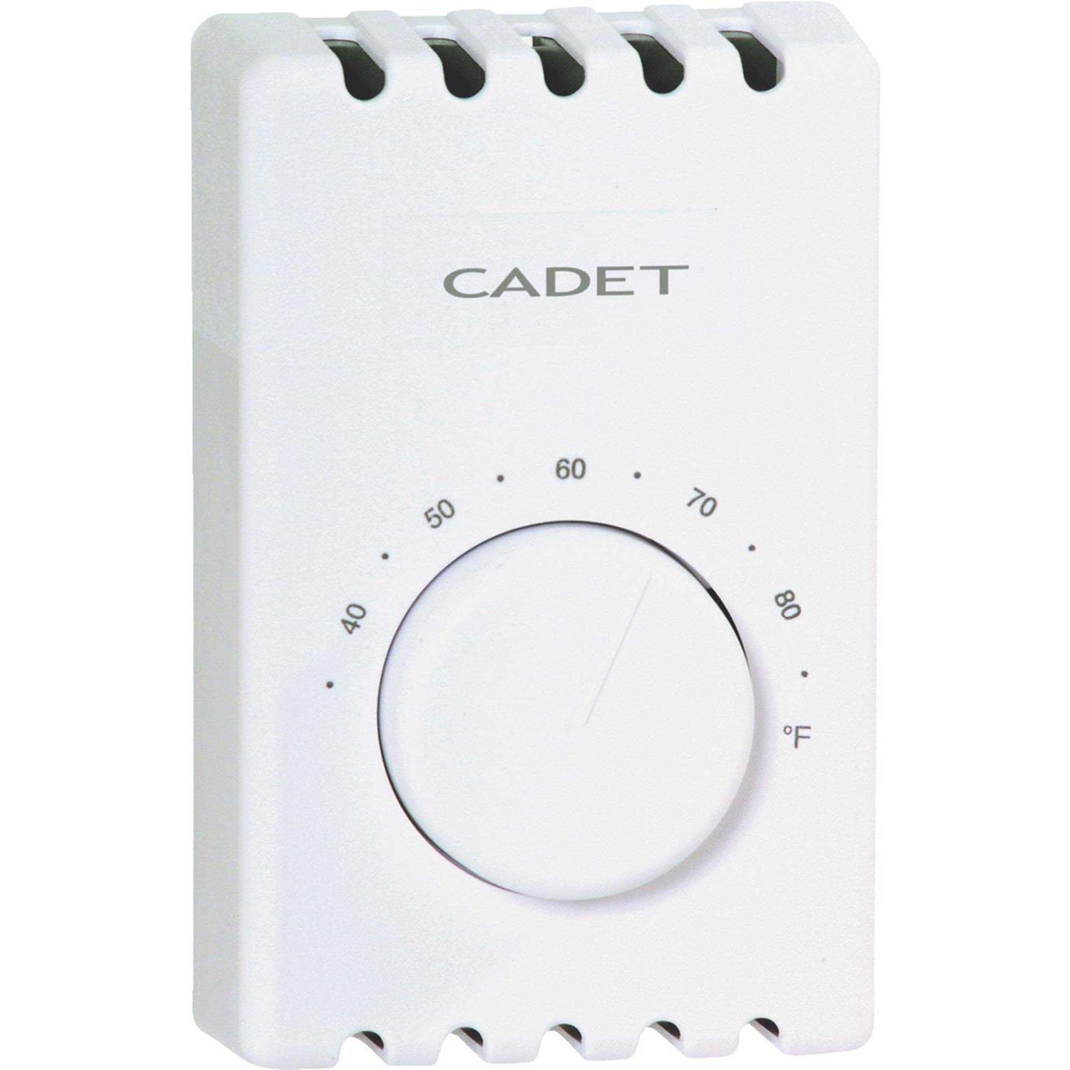 Cadet White Double Pole Thermostat - Cheap Fitting